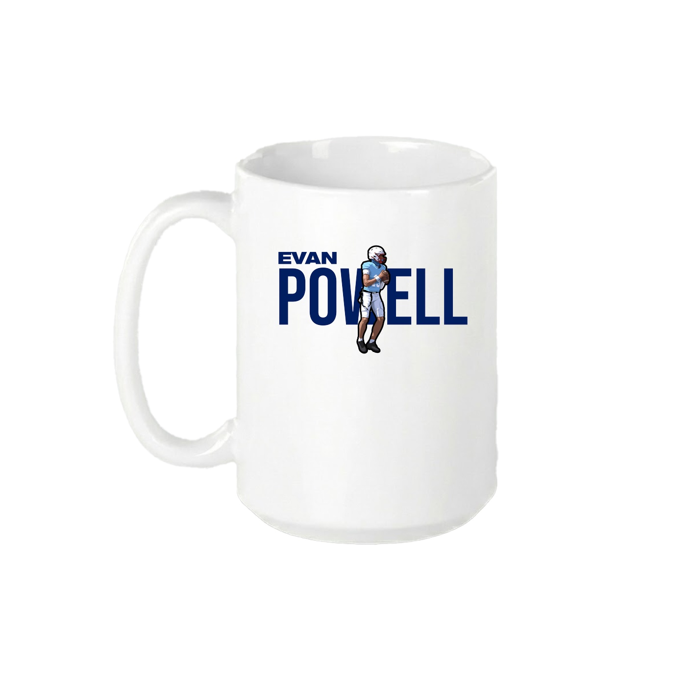 15oz Coffee Mug — Player Name in White