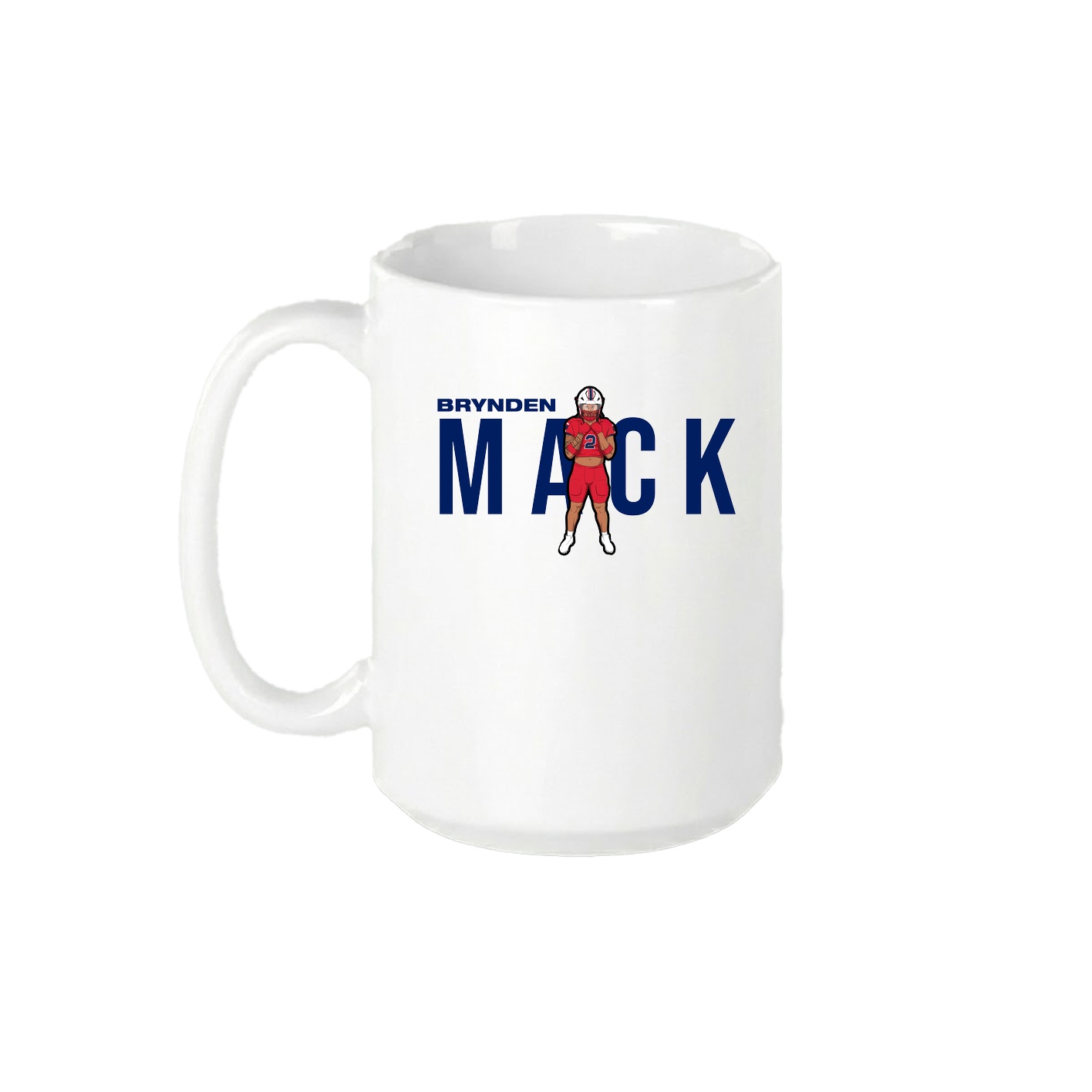 15oz Coffee Mug — Player Name in White