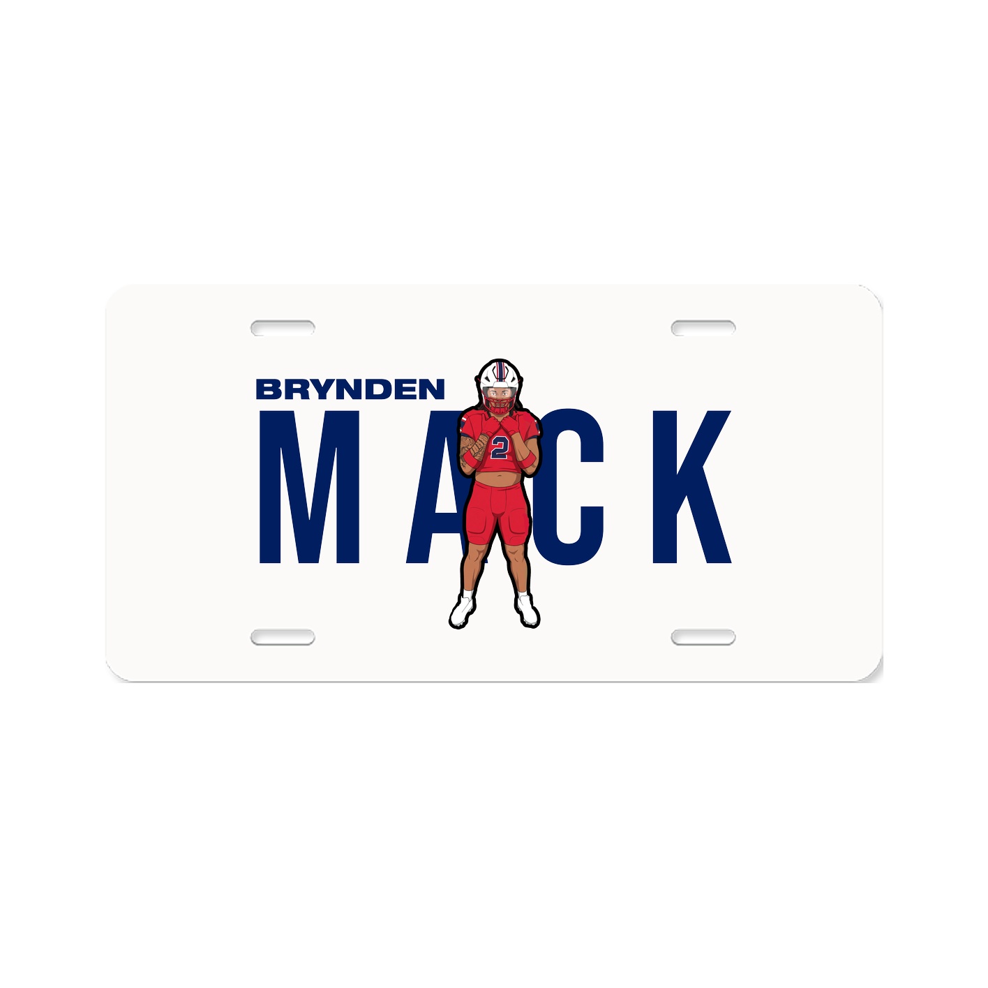 License Plate — Player Name in Classic