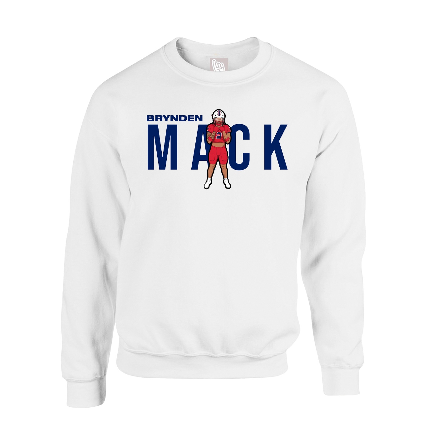 Fleece Crew — Player Name in White