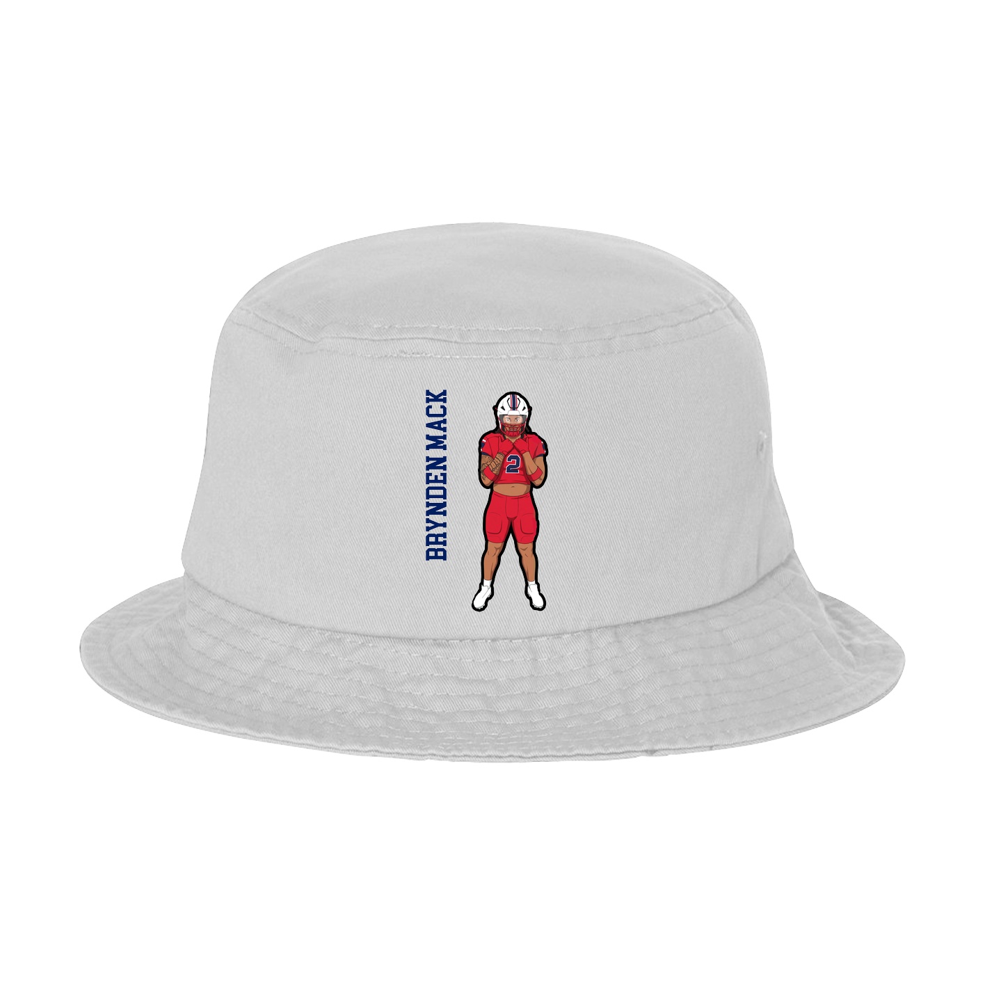 Bucket Cap — Name Vertical in White