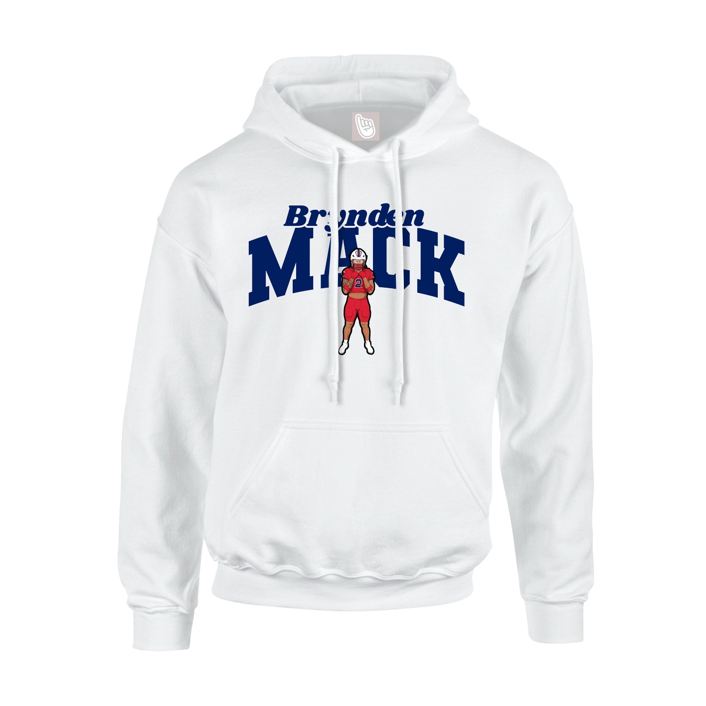 Youth Hoodie — Signature Arch in White