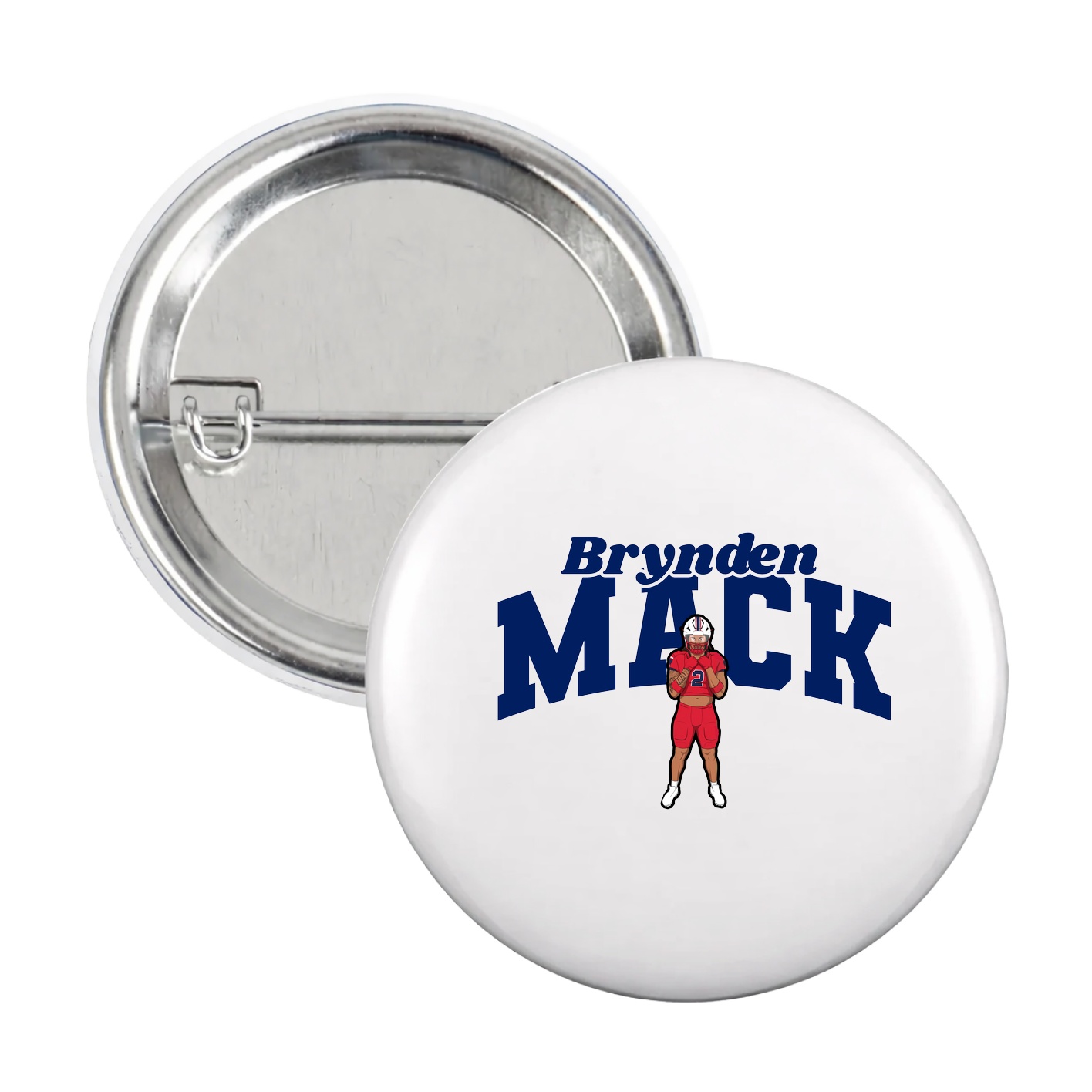 Game Day Button — Signature Arch in White
