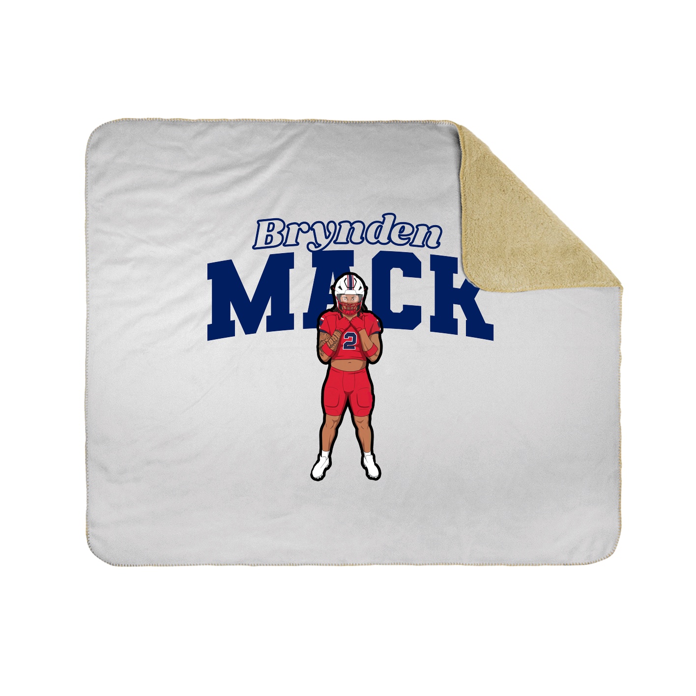 Throw Blanket — Name Arch in White
