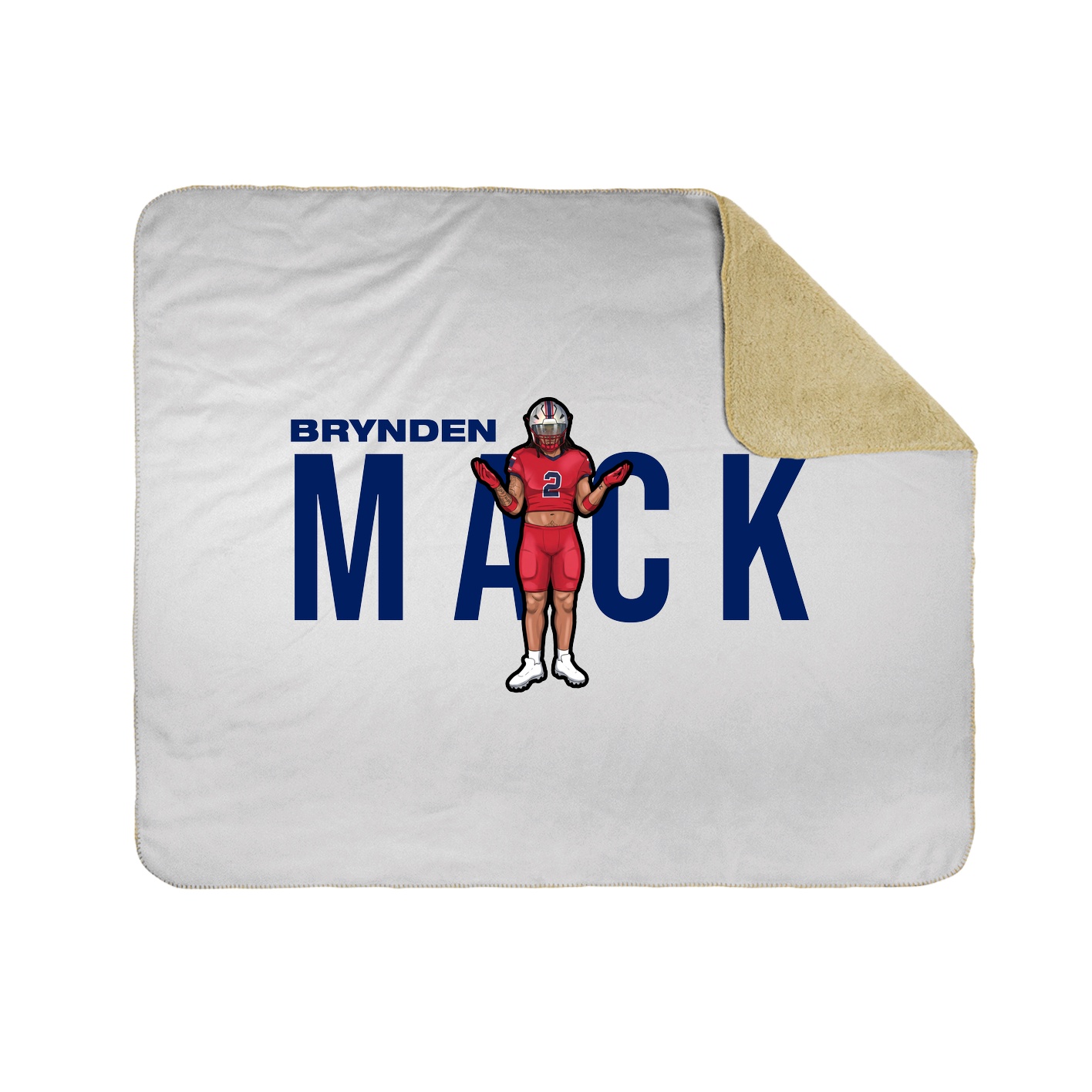 Throw Blanket — Player Name in White
