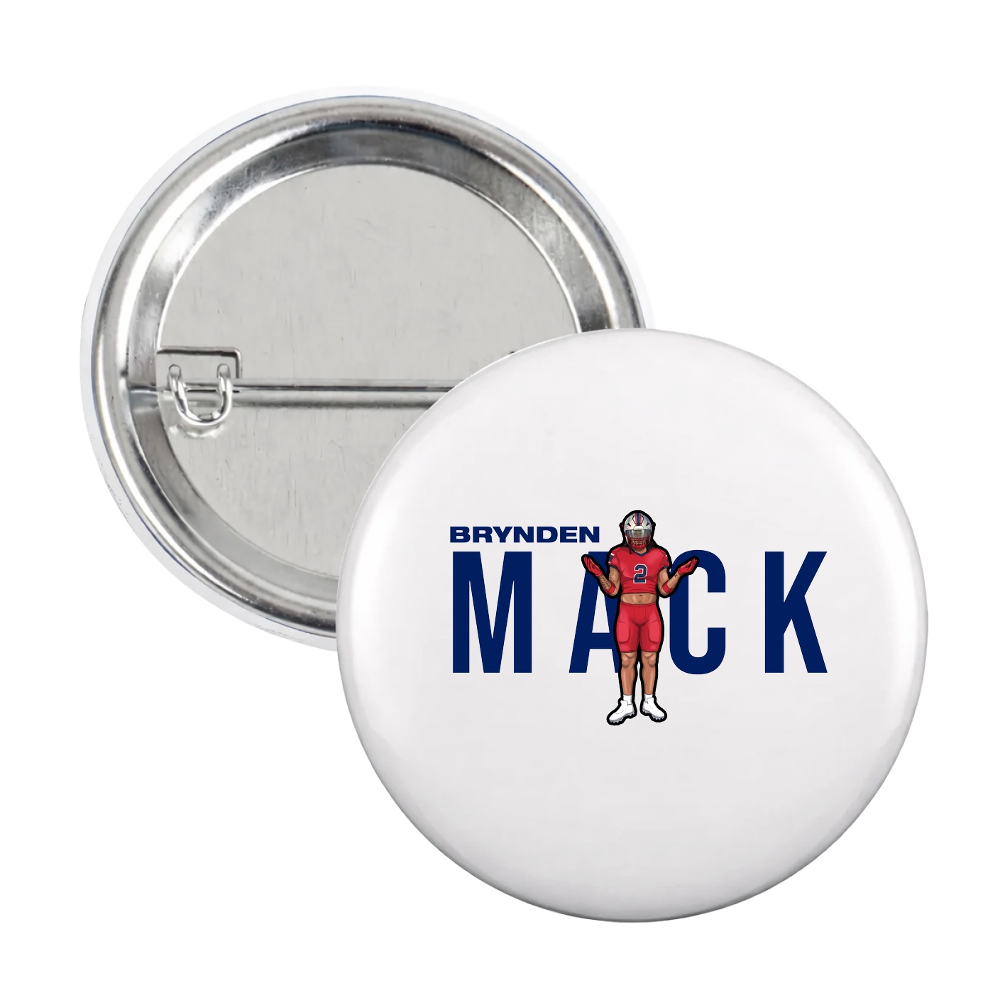 Game Day Button — Player Name in White
