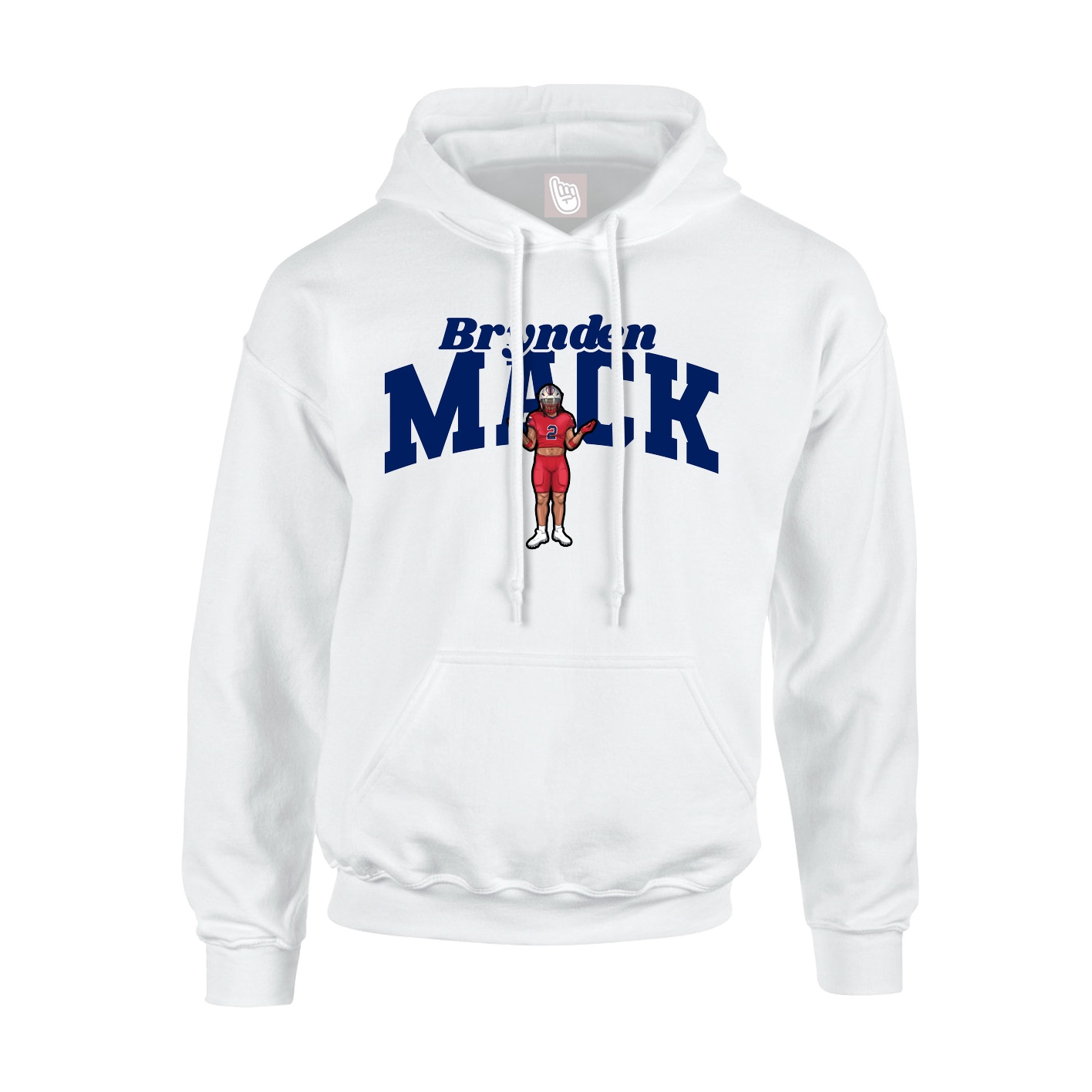 Hoodie — Signature Arch in White