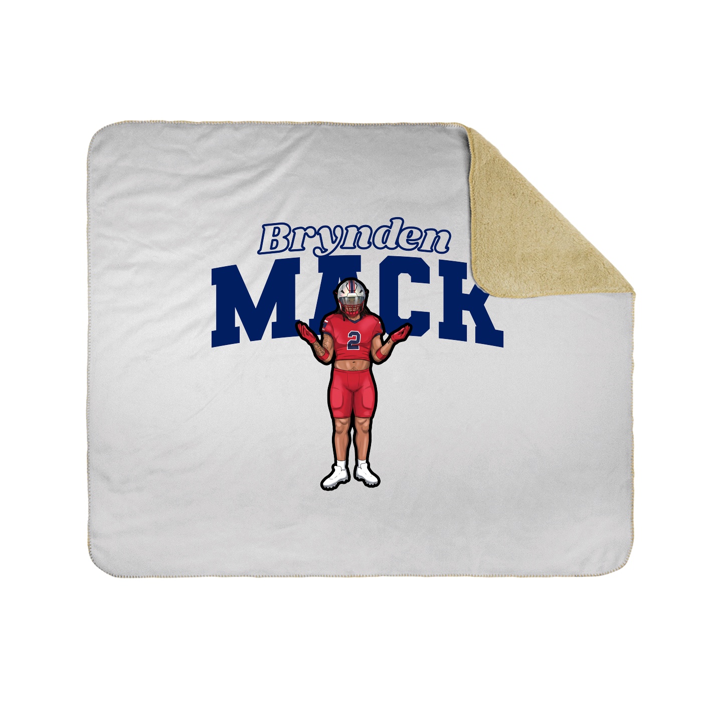 Throw Blanket — Name Arch in White