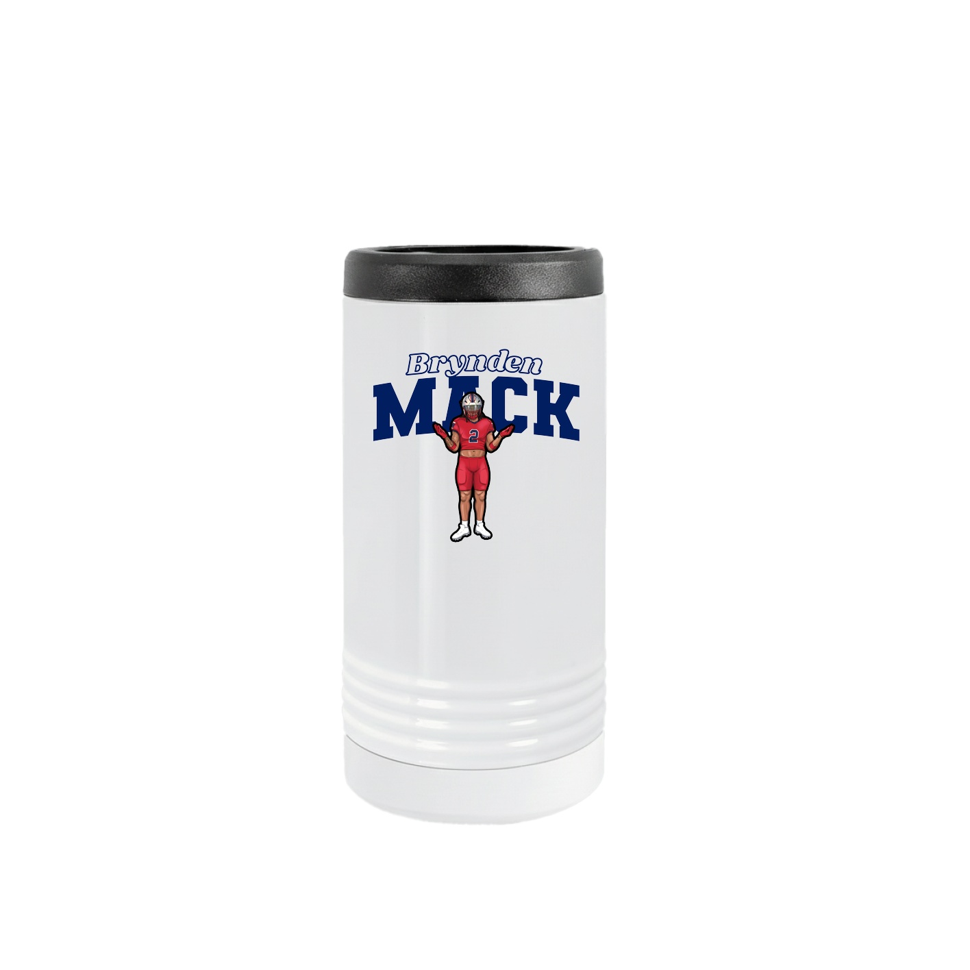 Slim Beverage Holder — Name Arch in White