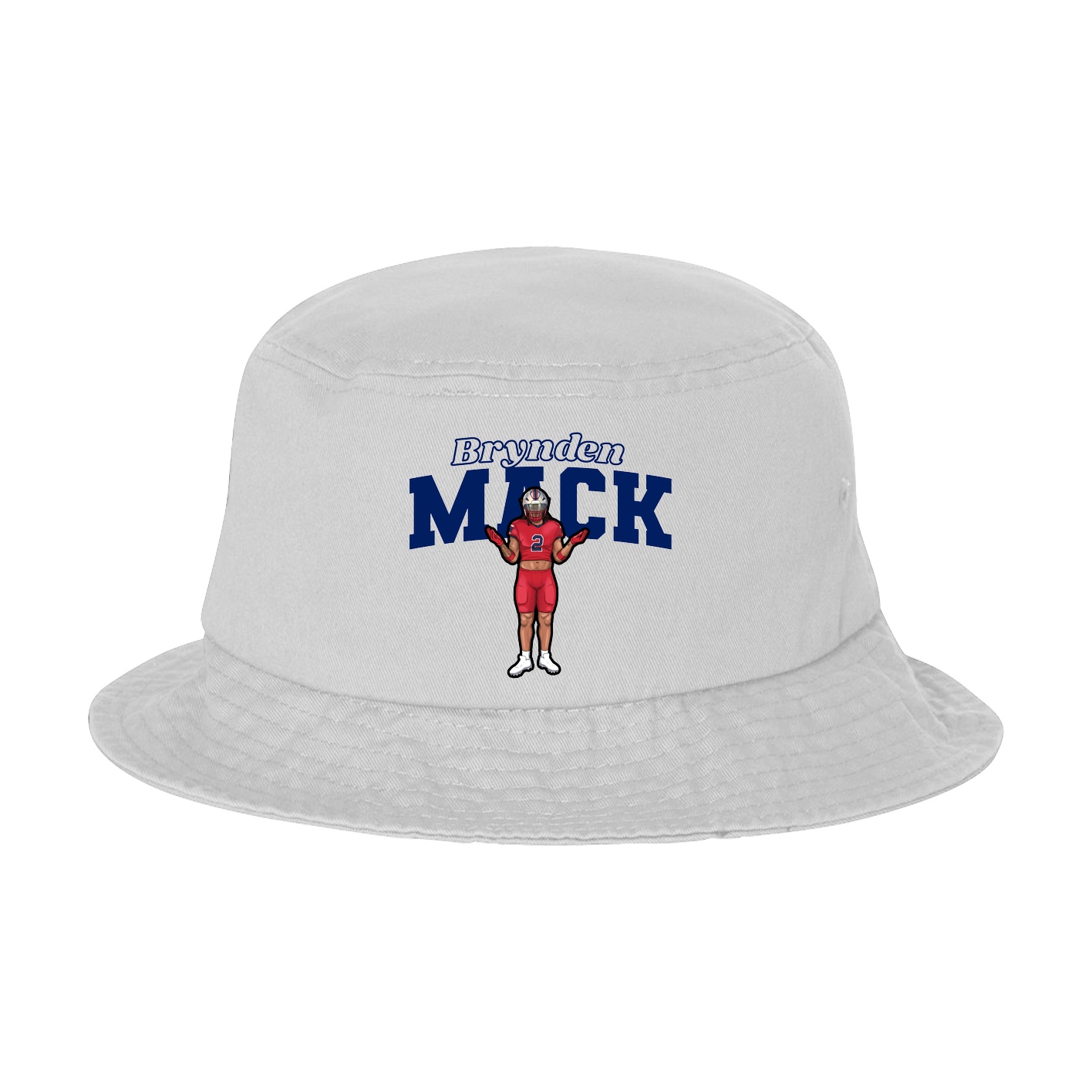 Bucket Cap — Name Arch in White