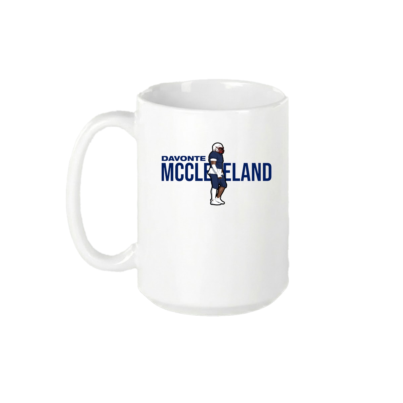 15oz Coffee Mug — Player Name in White