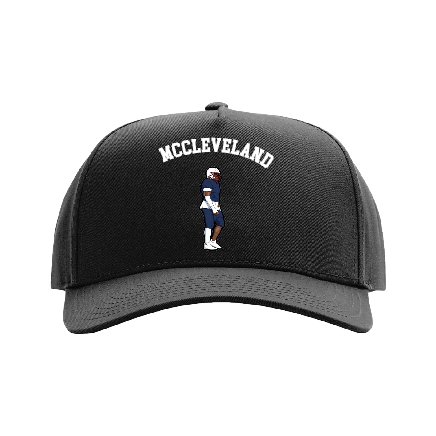 Full Fabric Five-Panel Champ Cap — Shirsey Arch in Black