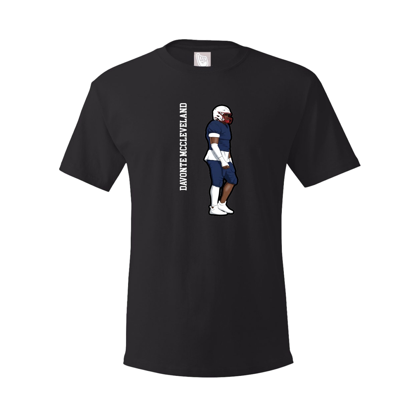 Youth Tee — Name Vertical in Black