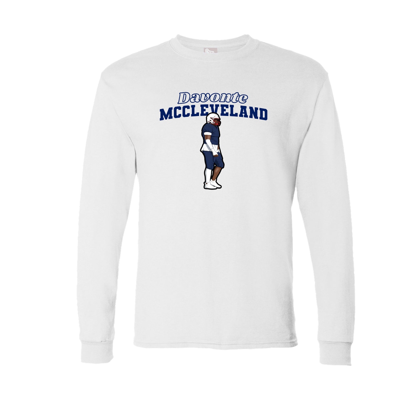 Long Sleeve Tee — Name Arch in White