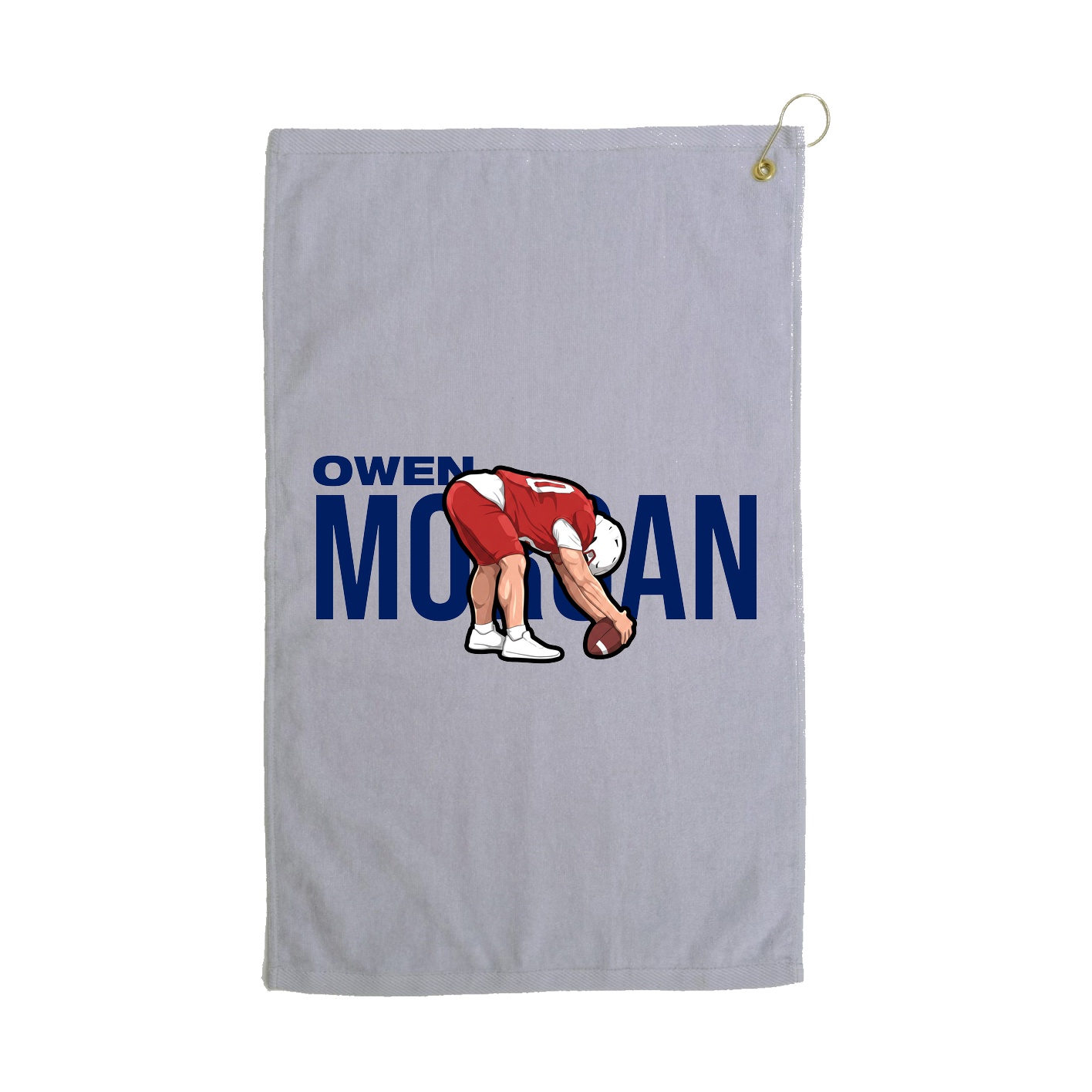Golf Towel — Player Name in Grey