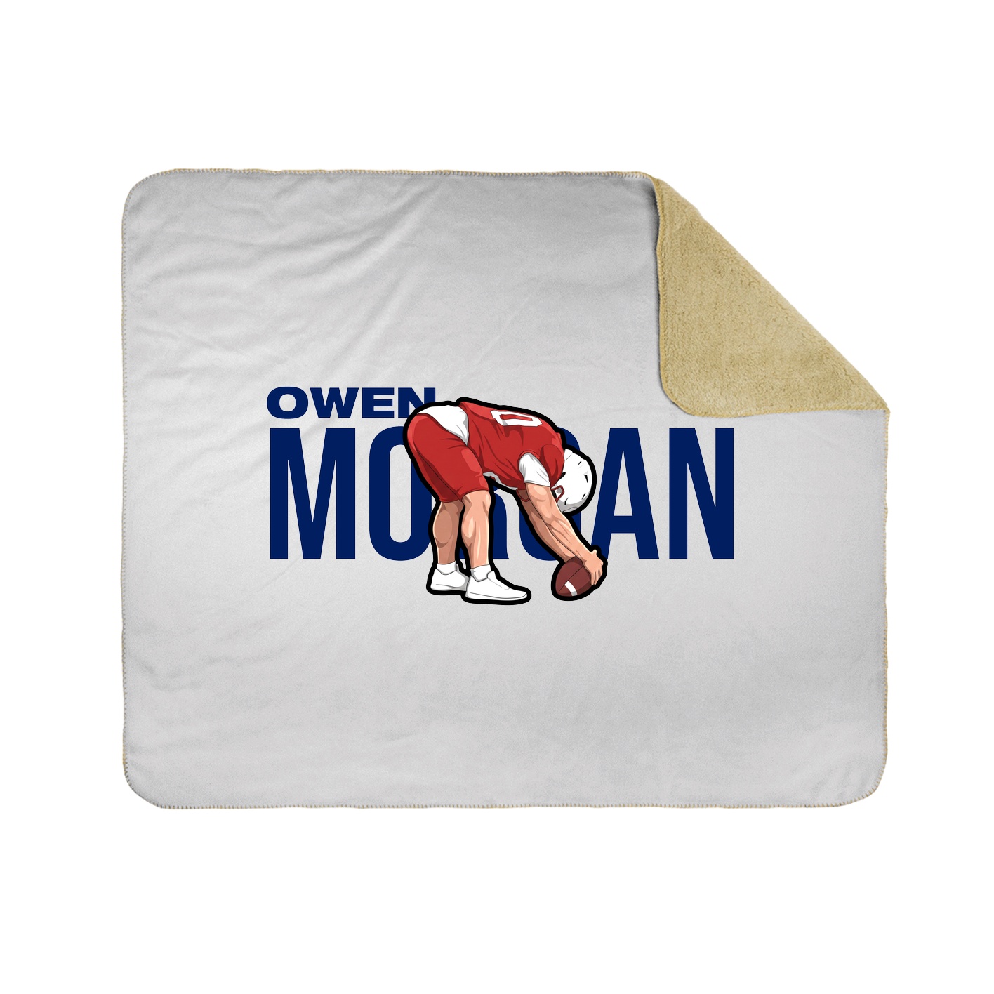 Throw Blanket — Player Name in White