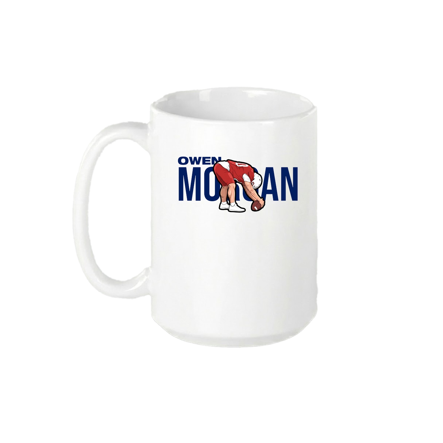 15oz Coffee Mug — Player Name in White