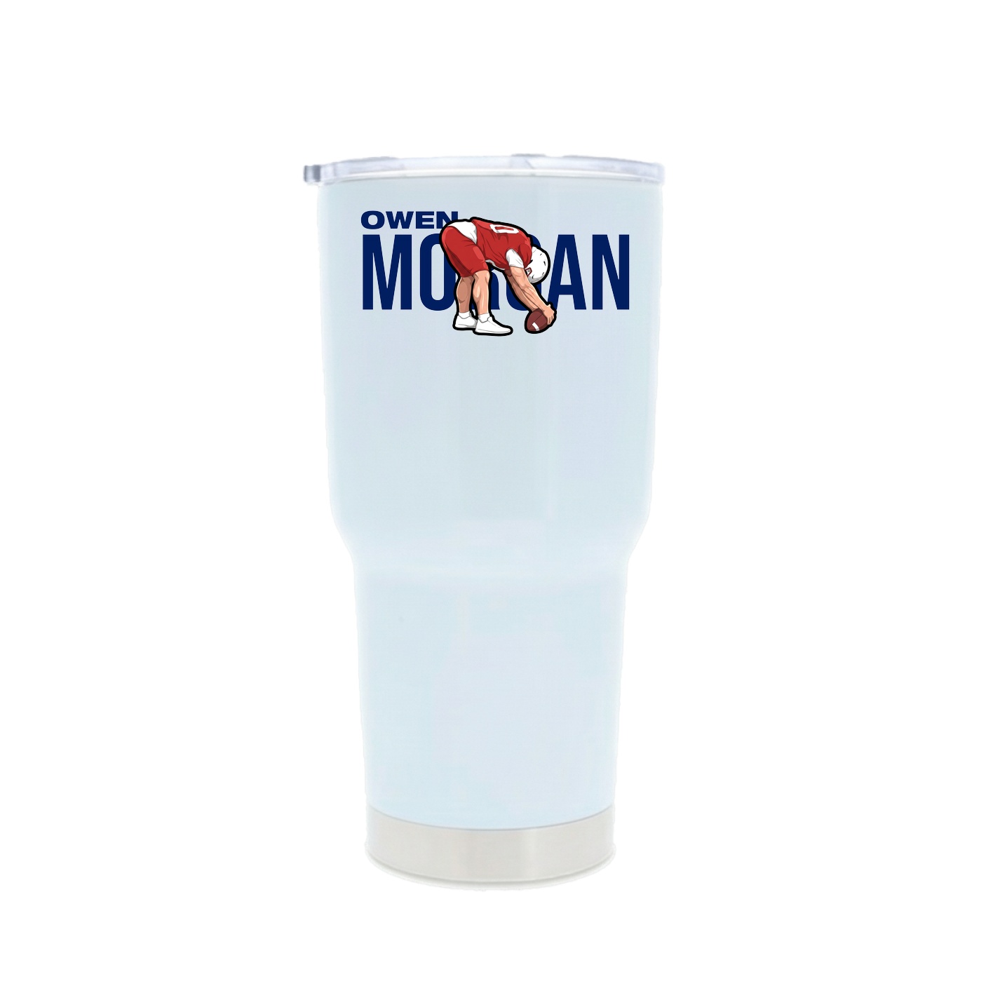 30oz Stainless Steel Tumbler — Player Name in White