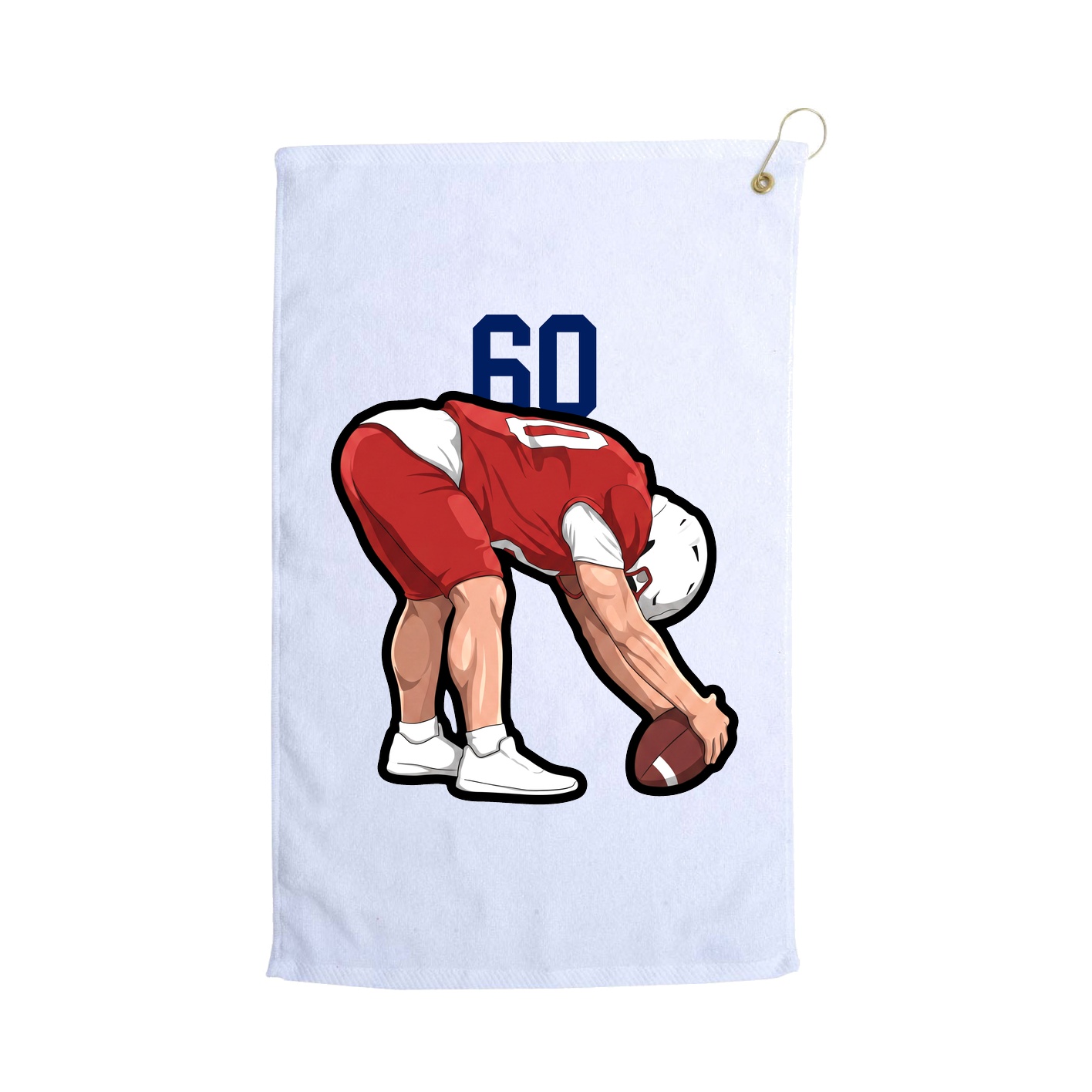 Golf Towel — Number Top in White