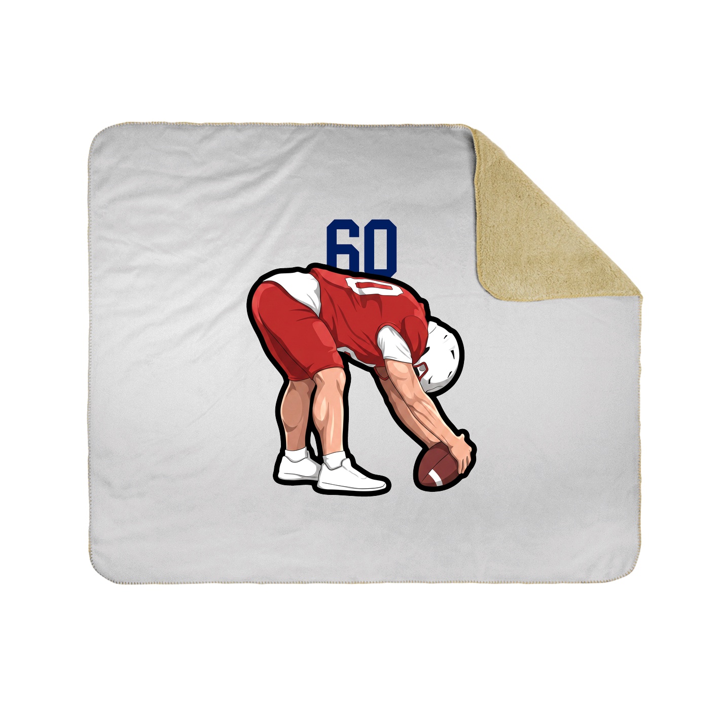 Throw Blanket — Number Top in White