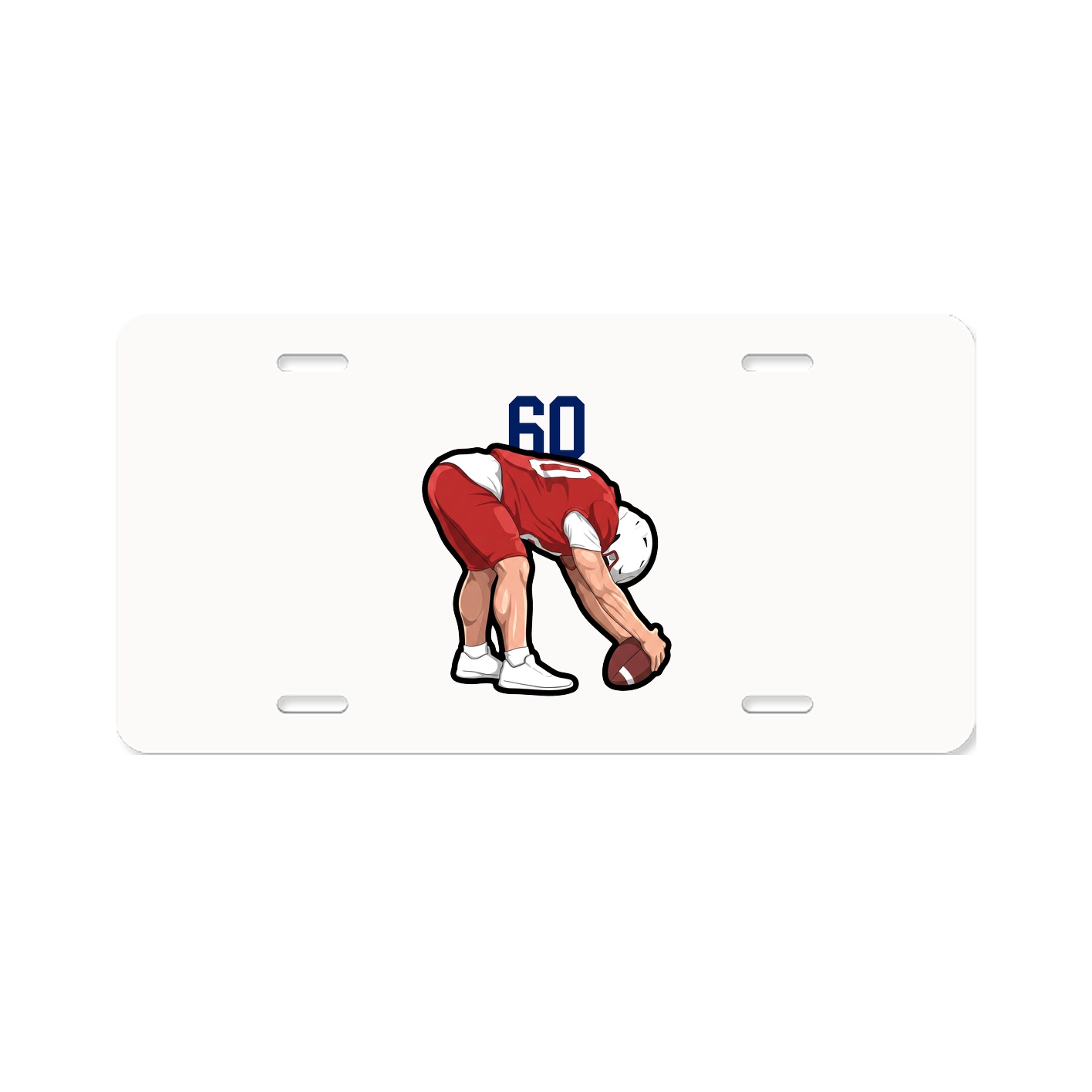 License Plate — Number Top in Classic