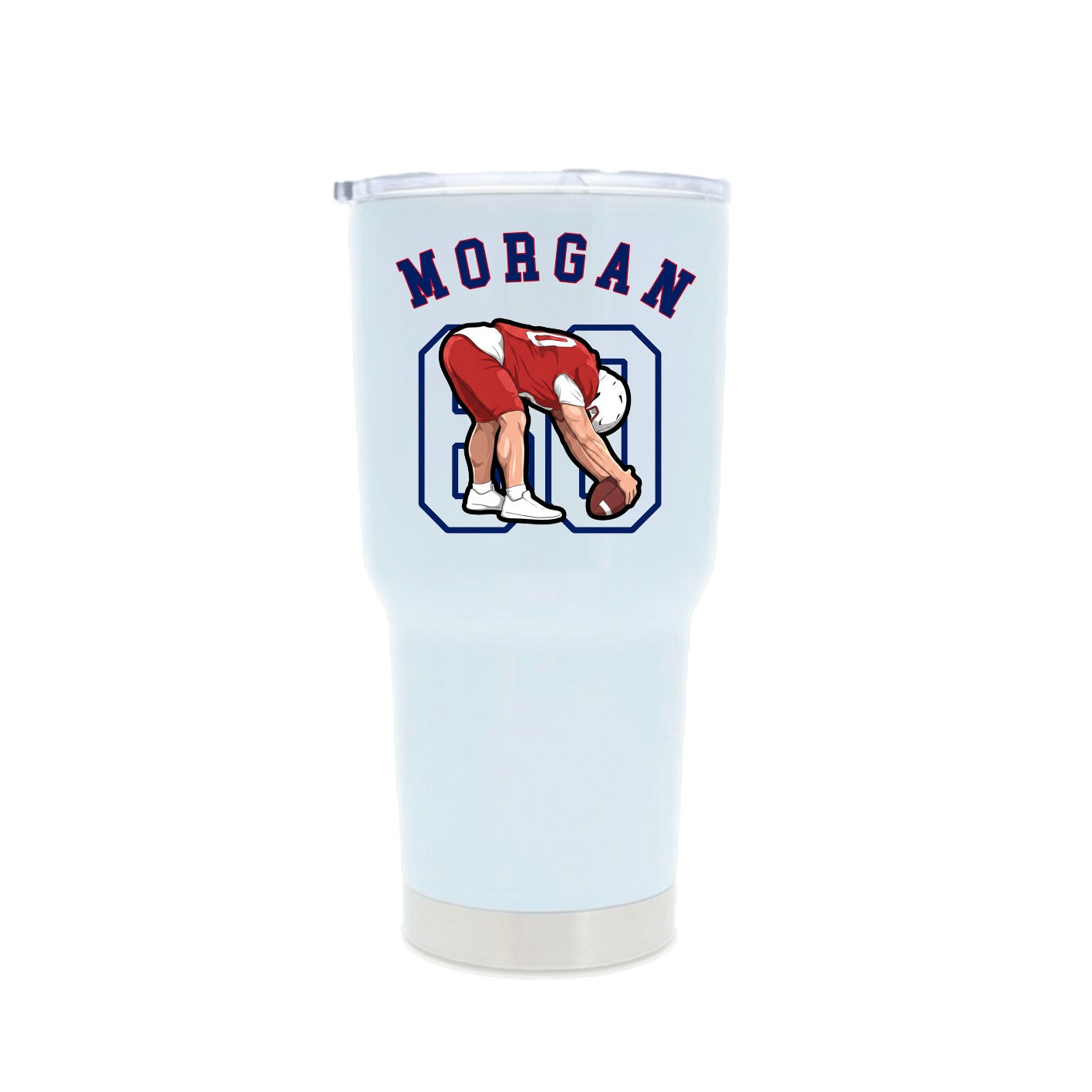 30oz Stainless Steel Tumbler — Shirsey Arch in White