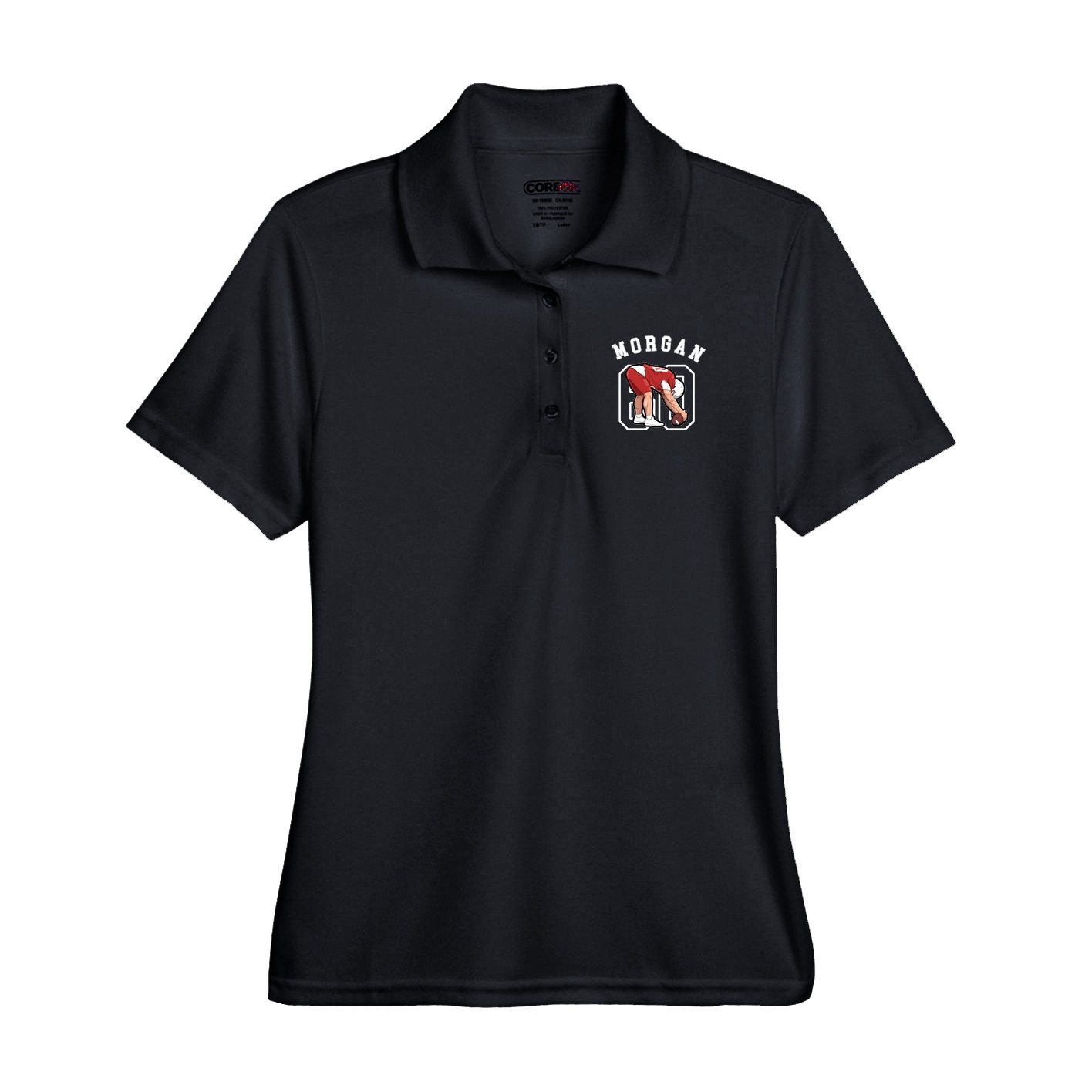 Performance Polo — Shirsey Arch in Black