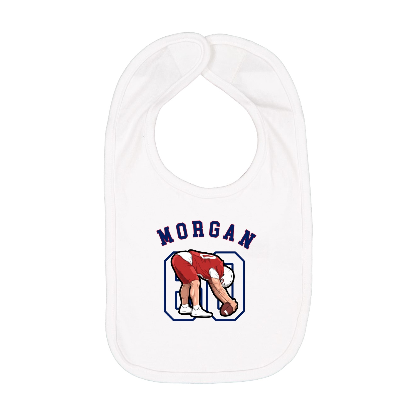 Infant Bib — Shirsey Arch in White