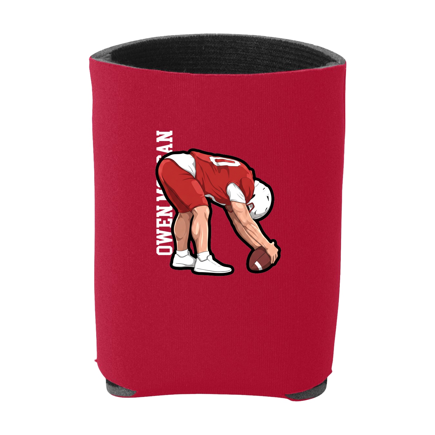 Can Holder — Name Vertical in Red