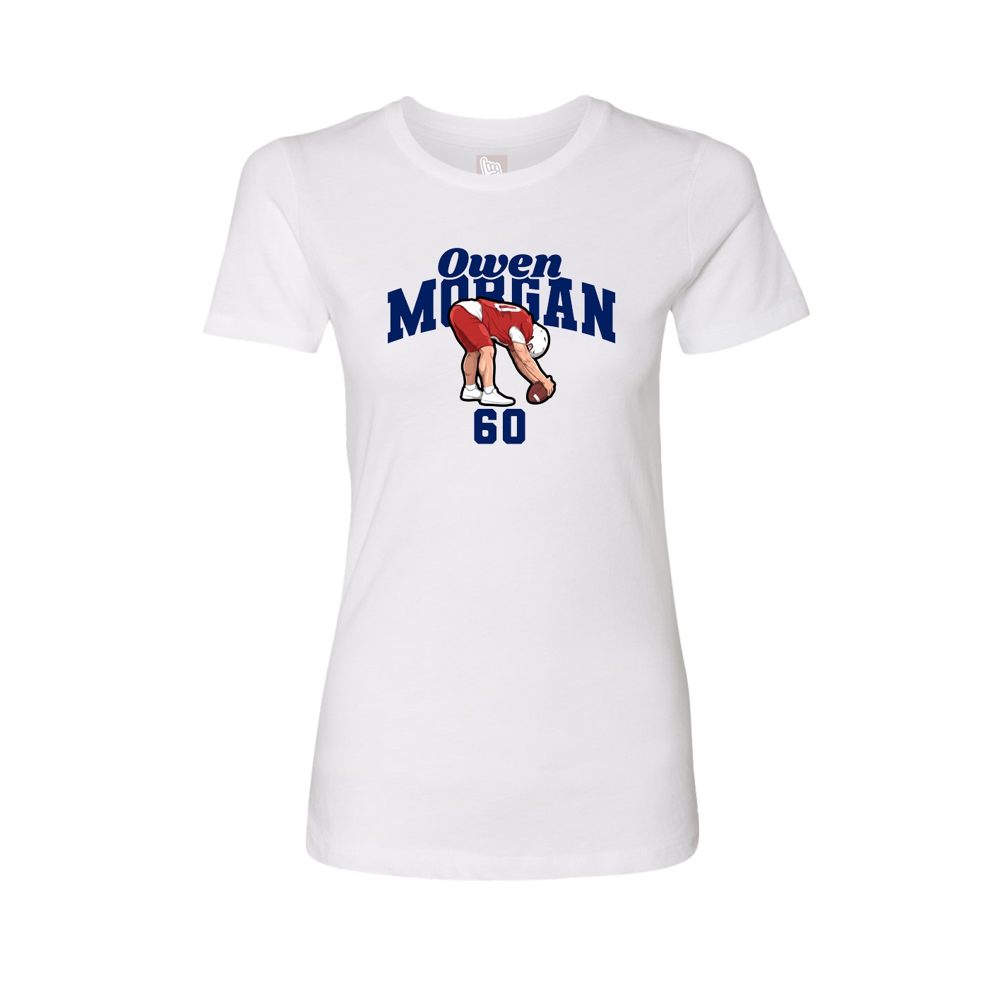 Fitted Women's Tee — Signature Arch in White