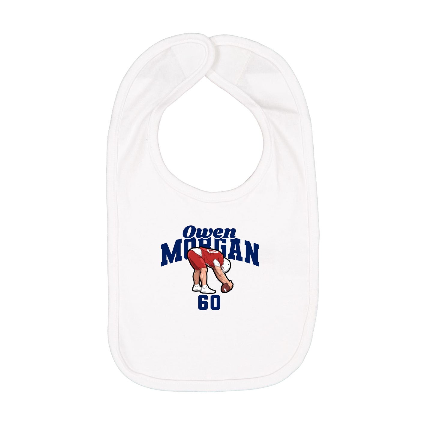 Infant Bib — Signature Arch in White