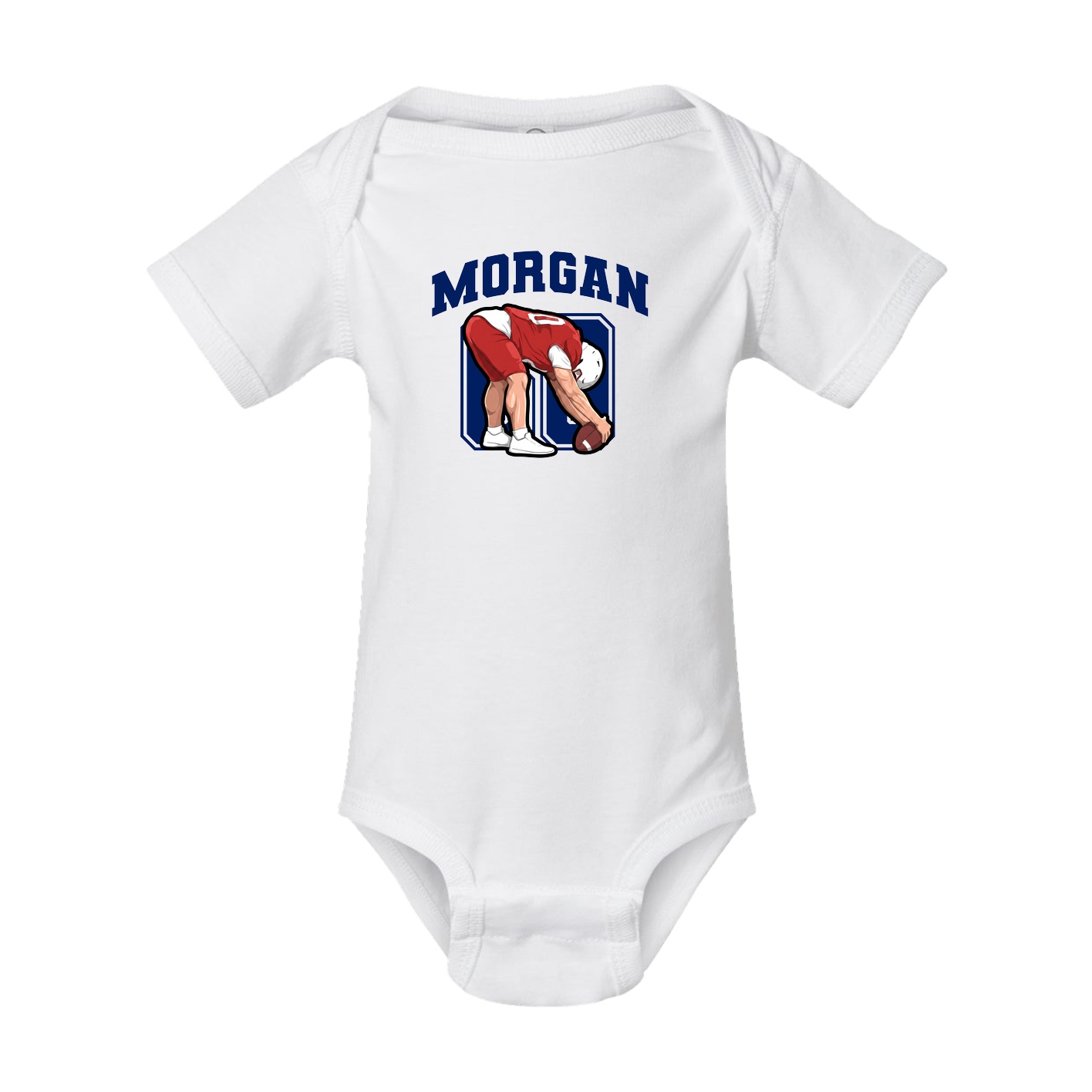 Baby Onesie — Number in White