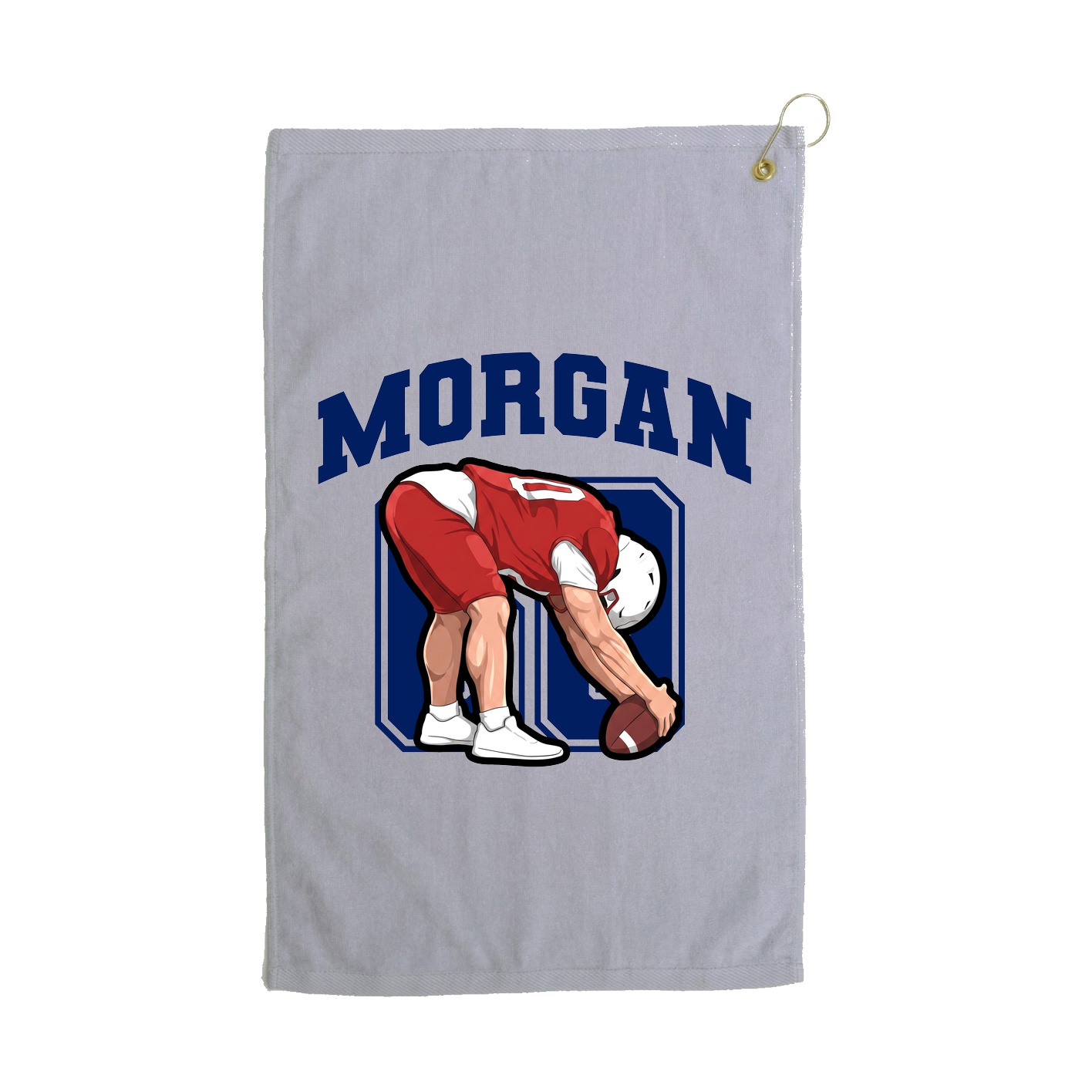 Golf Towel — Number in Grey