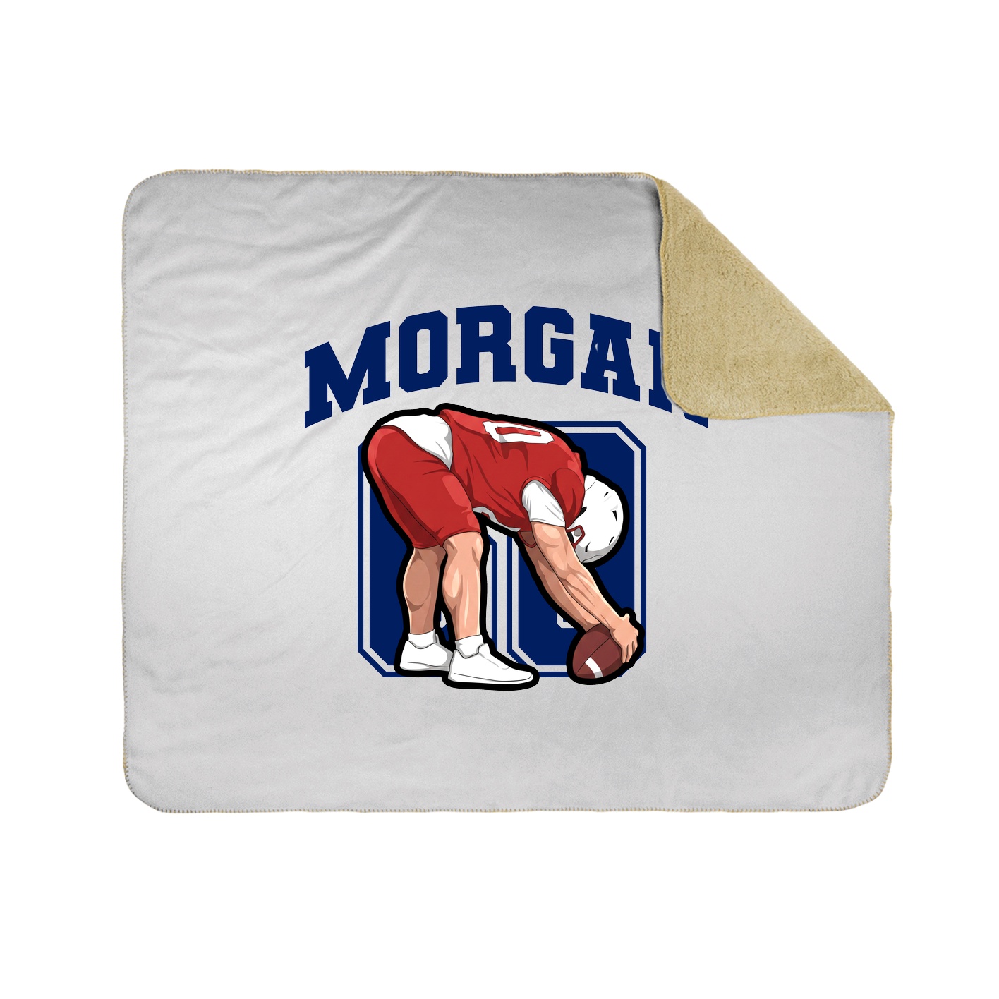 Throw Blanket — Number in White