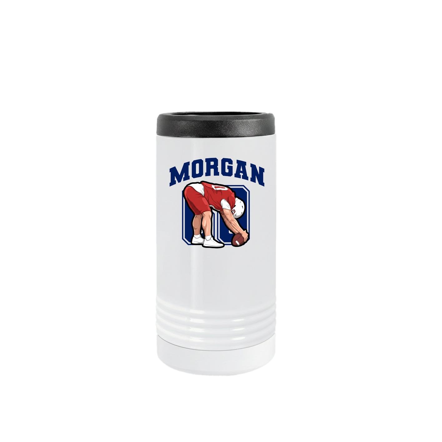 Slim Beverage Holder — Number in White