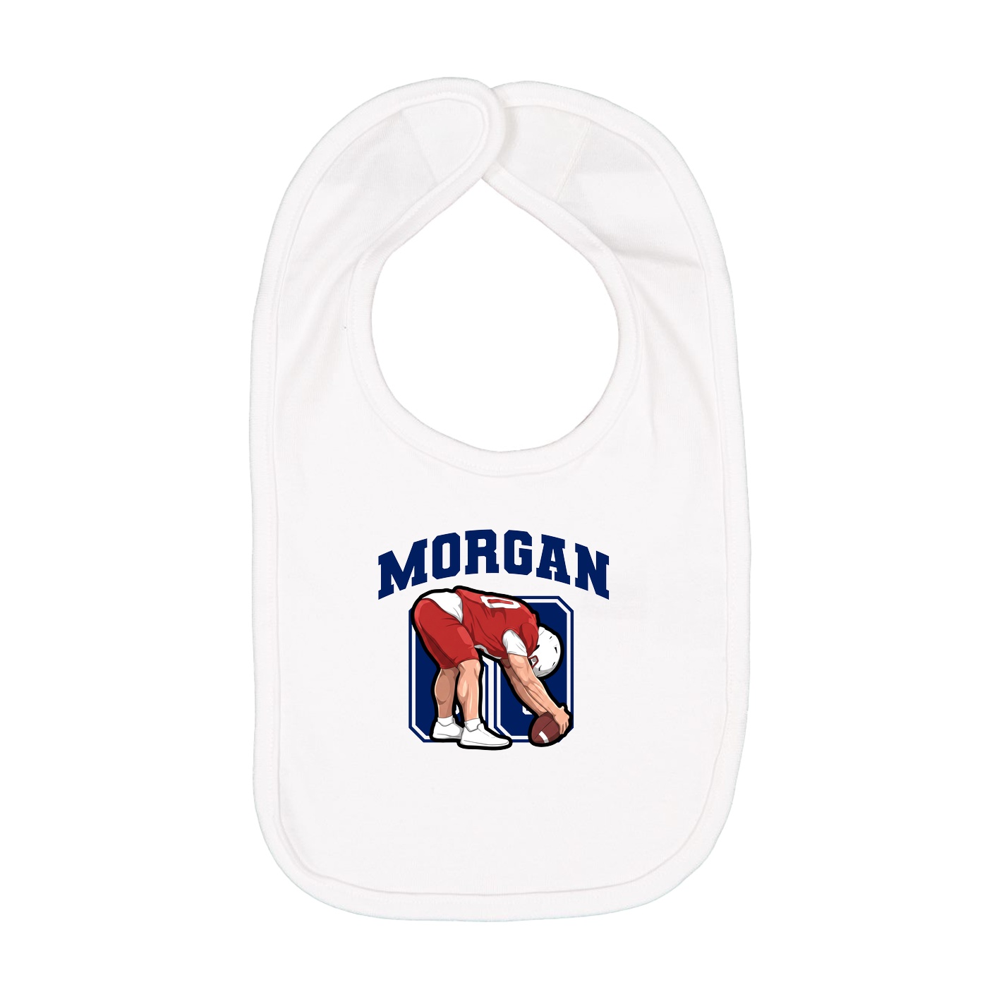 Infant Bib — Number in White