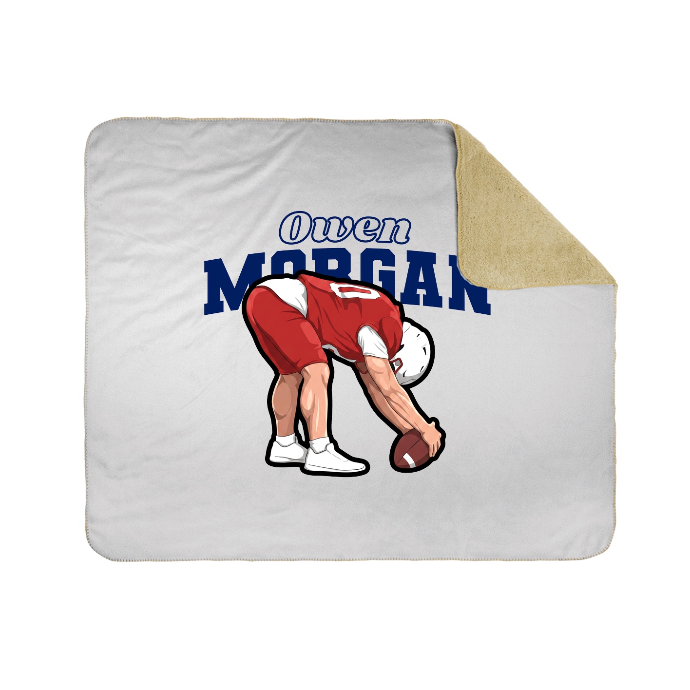 Throw Blanket — Name Arch in White