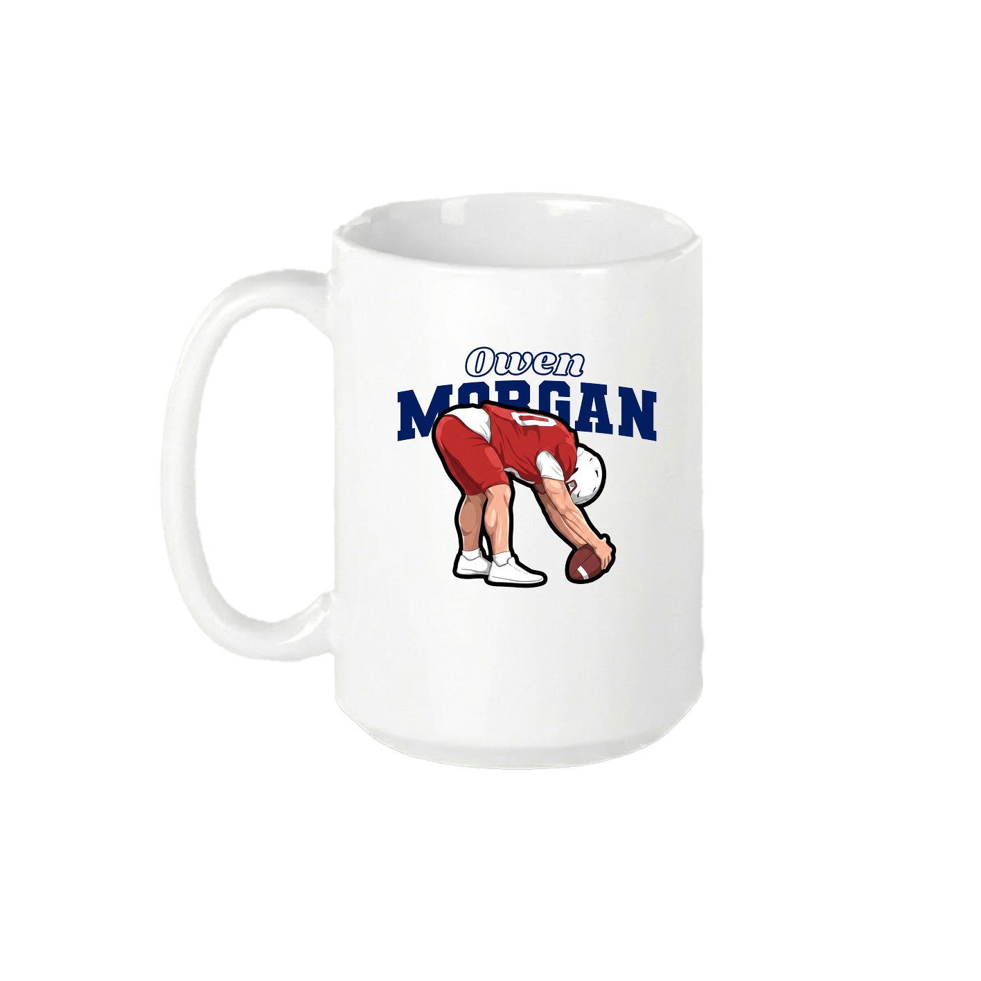 15oz Coffee Mug — Name Arch in White