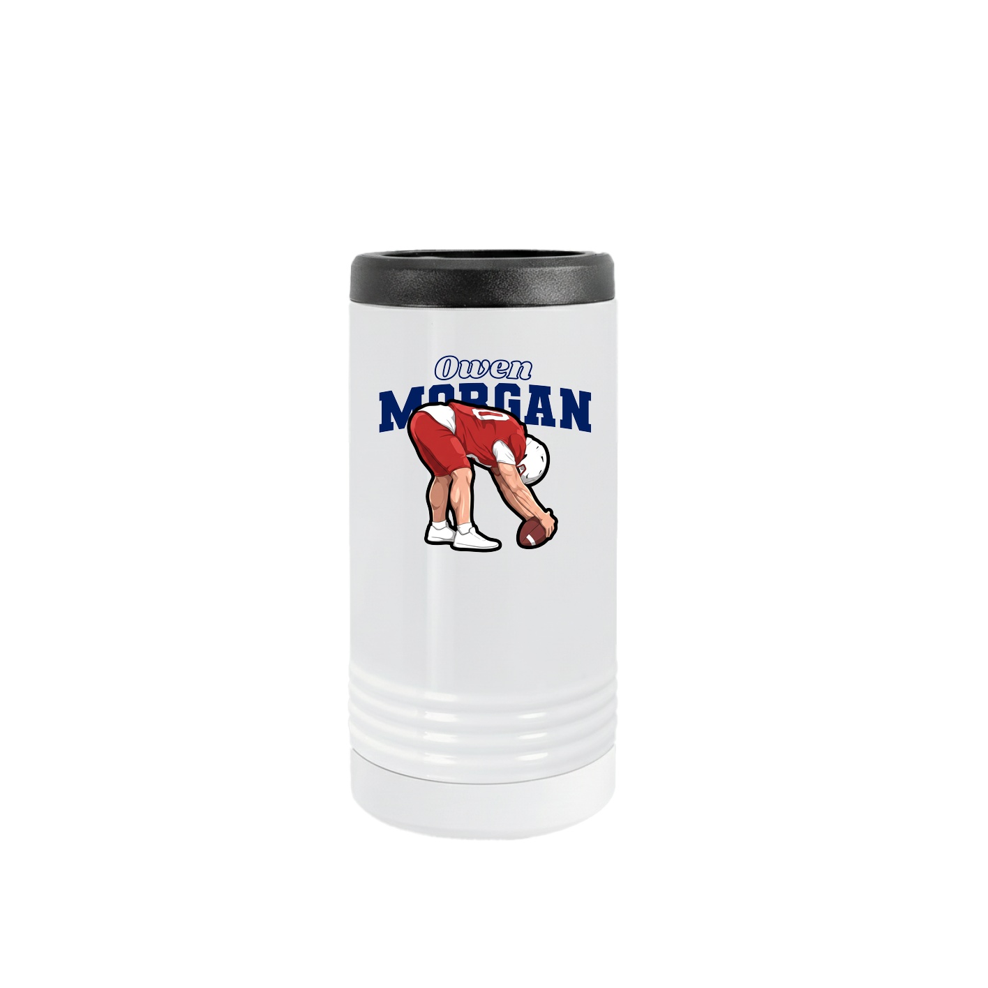 Slim Beverage Holder — Name Arch in White