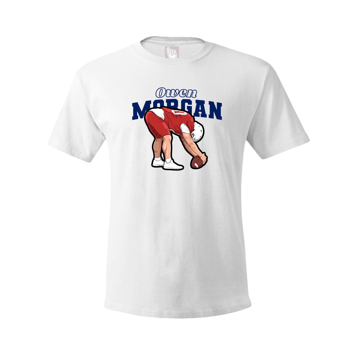 Youth Tee — Name Arch in White
