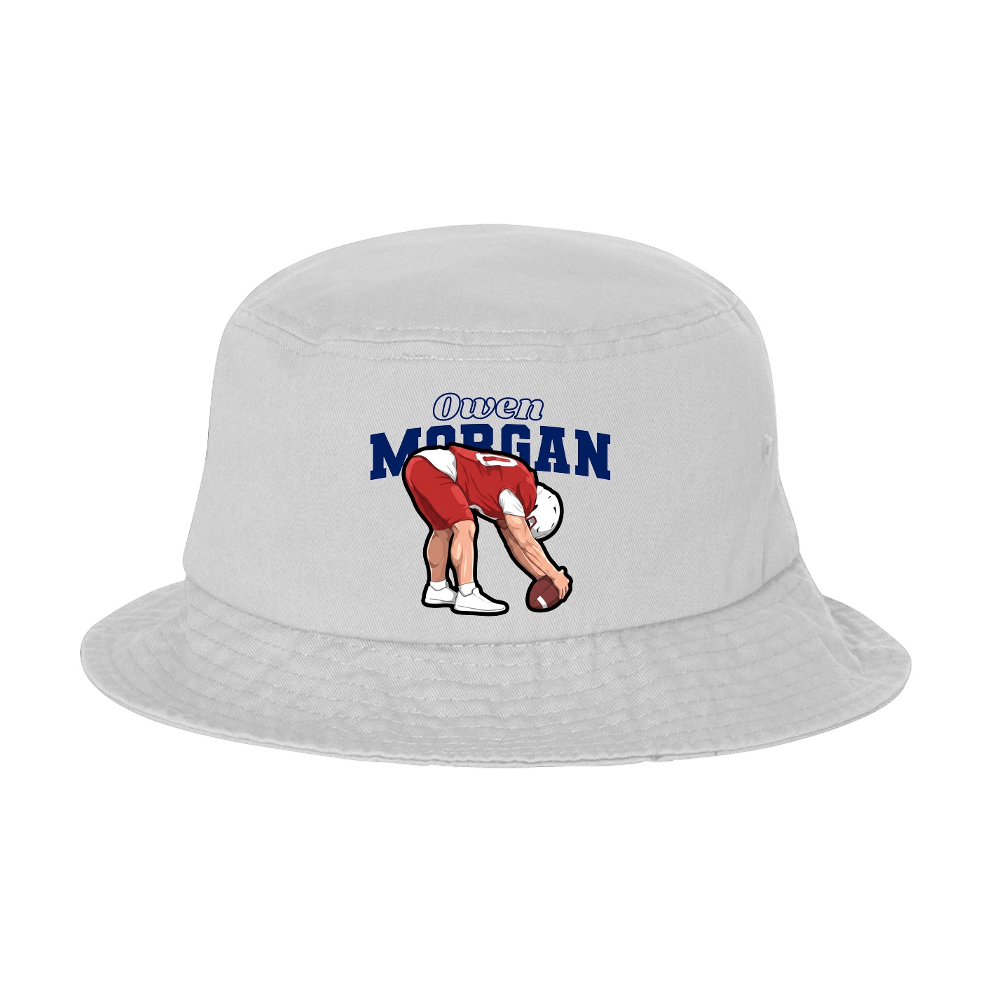 Bucket Cap — Name Arch in White