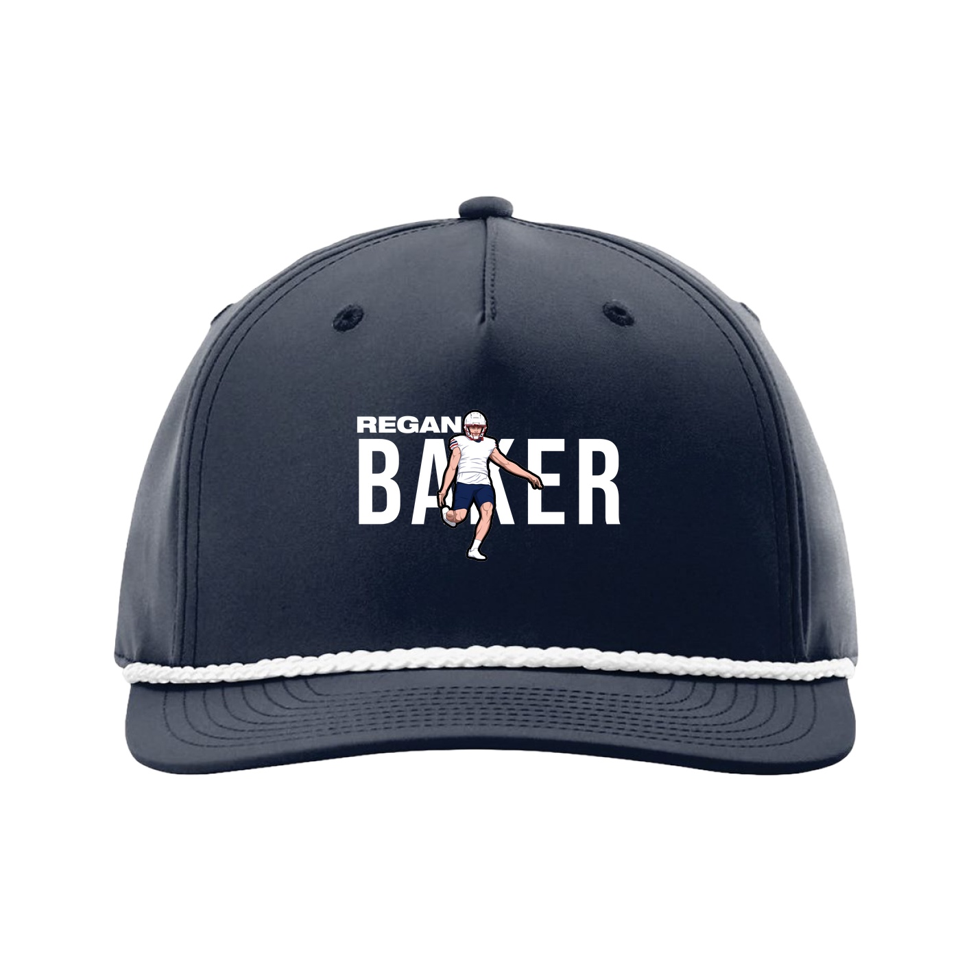 Five-Panel Classic Rope Cap — Player Name in Navy