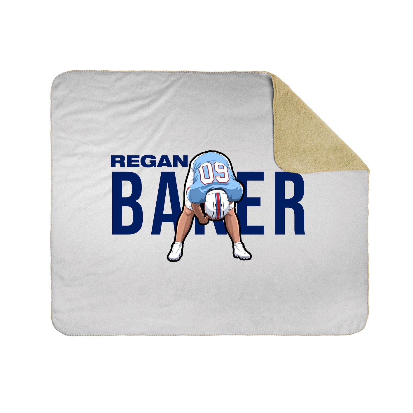 Throw Blanket — Player Name in White