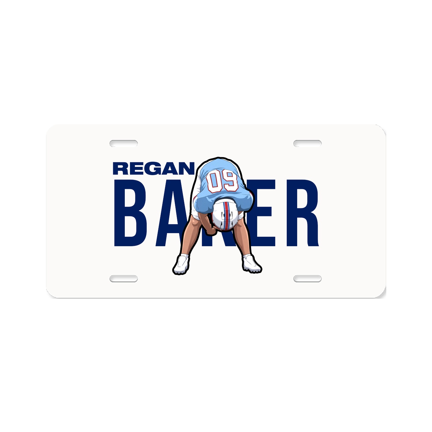 License Plate — Player Name in Classic