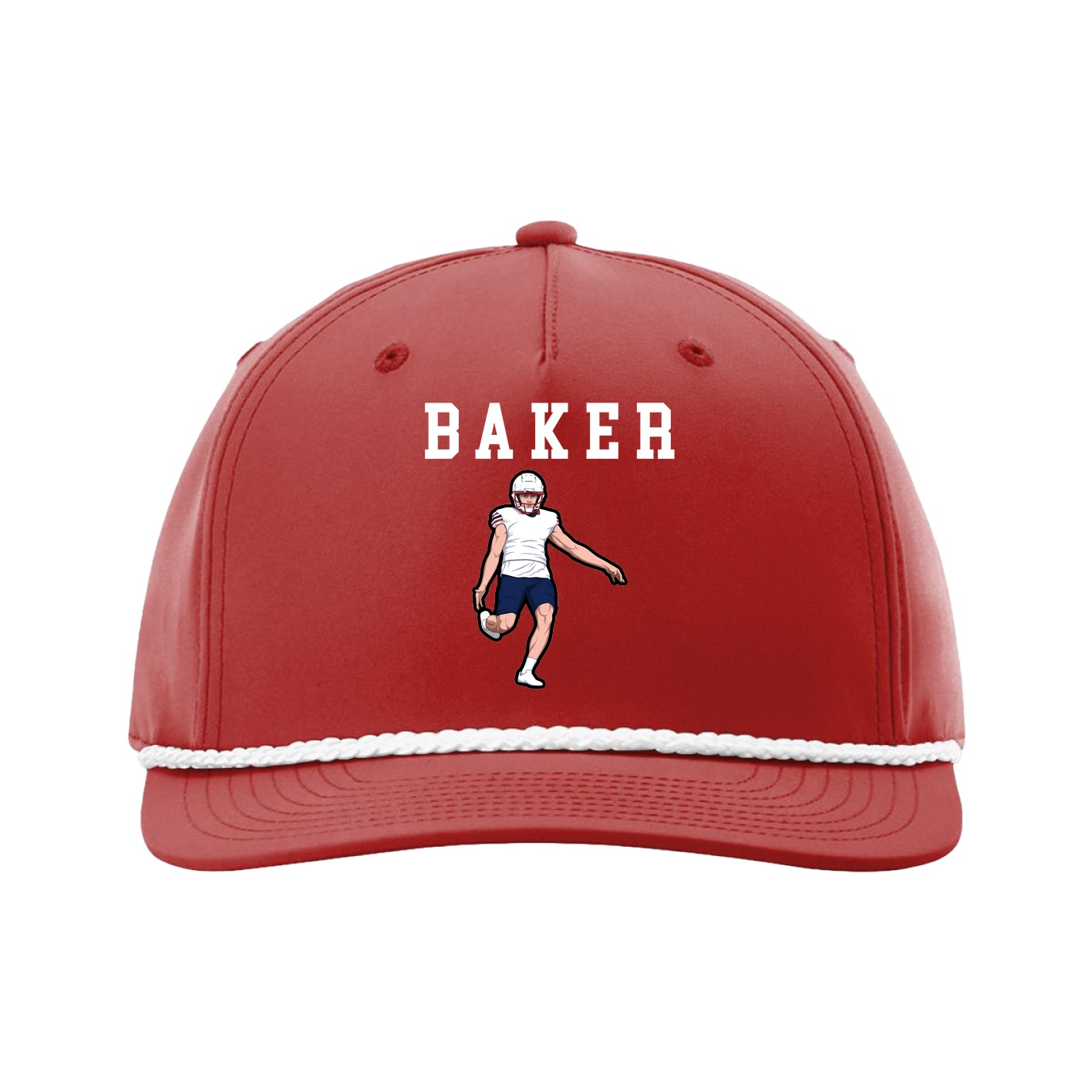 Five-Panel Classic Rope Cap — Shirsey in Red