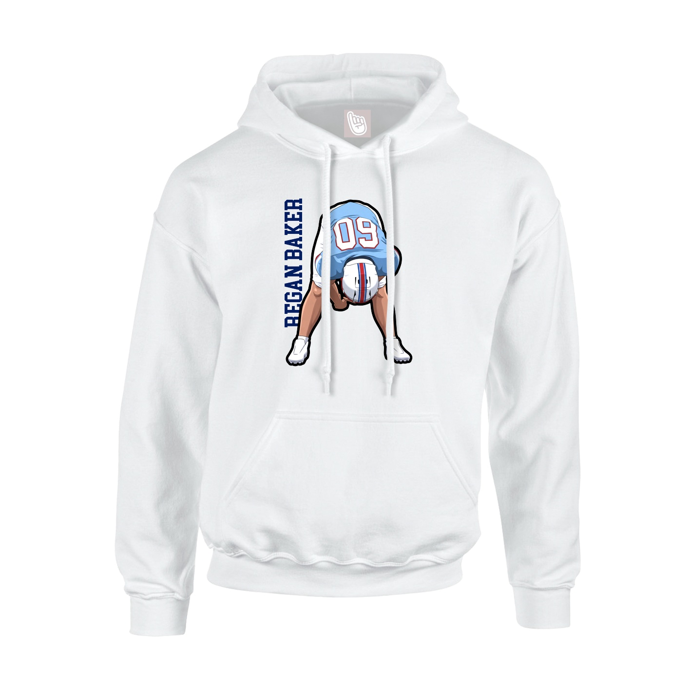 Hoodie — Name Vertical in White