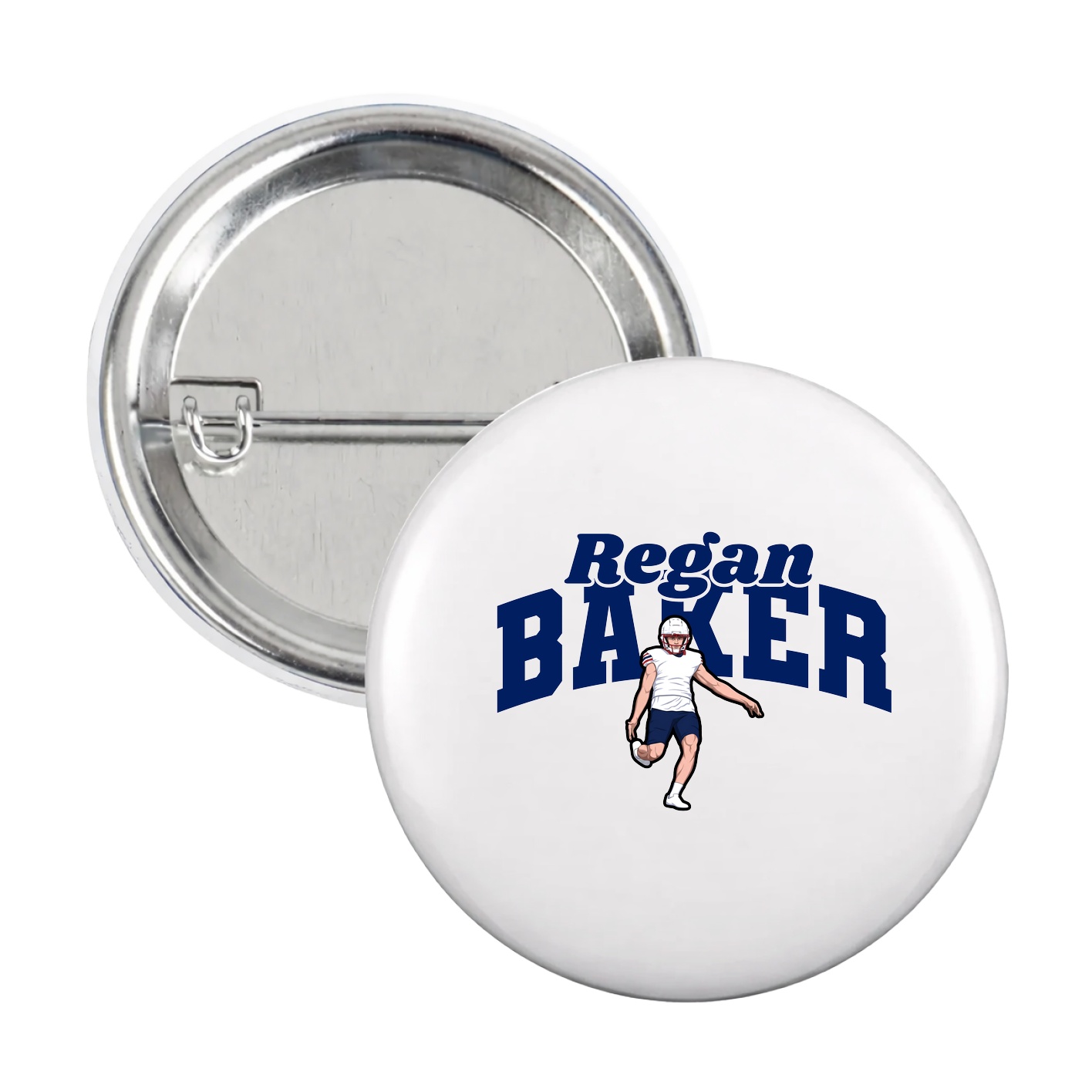 Game Day Button — Signature Arch in White