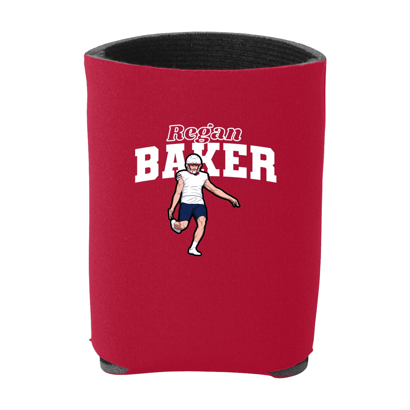 Can Holder — Name Arch in Red