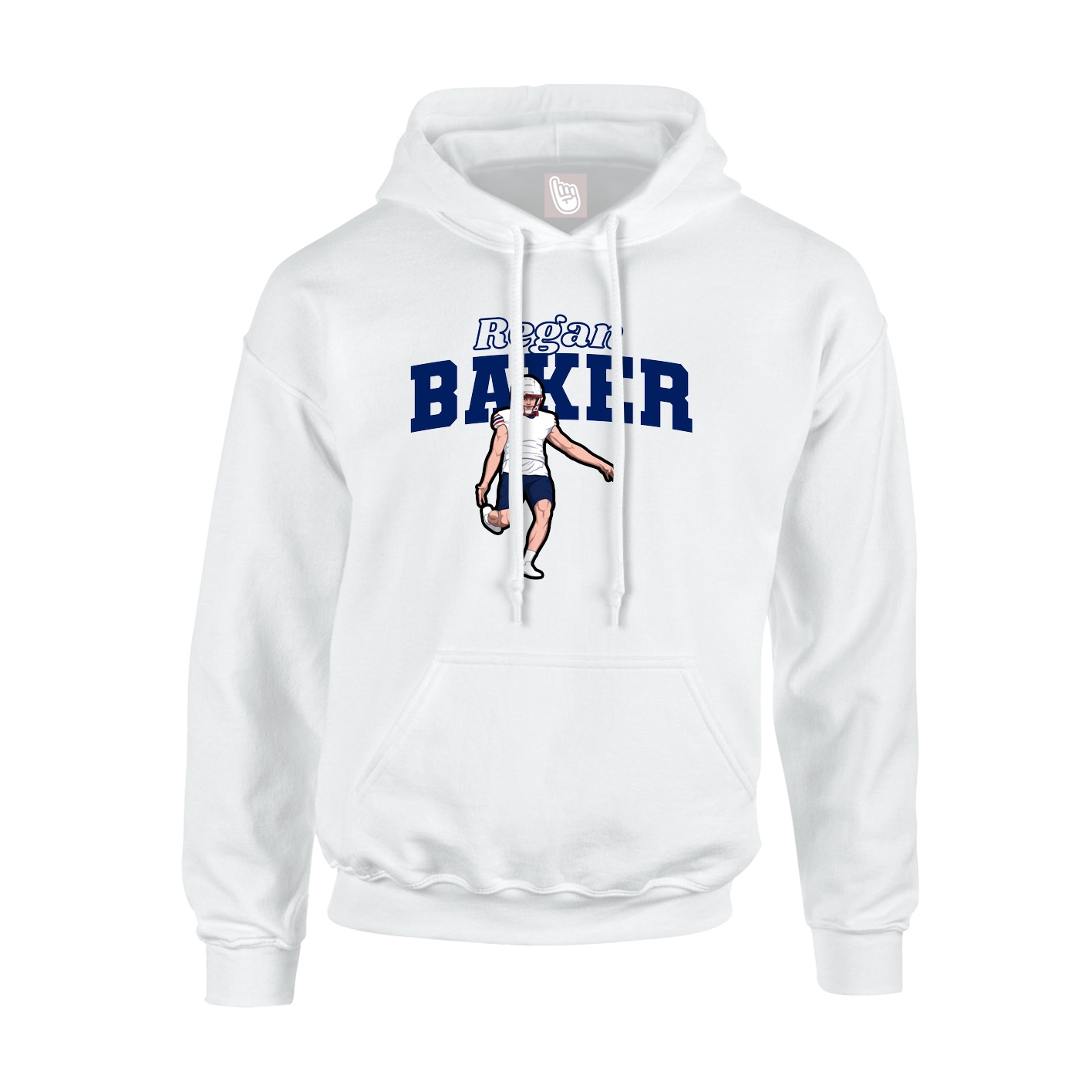 Hoodie — Name Arch in White
