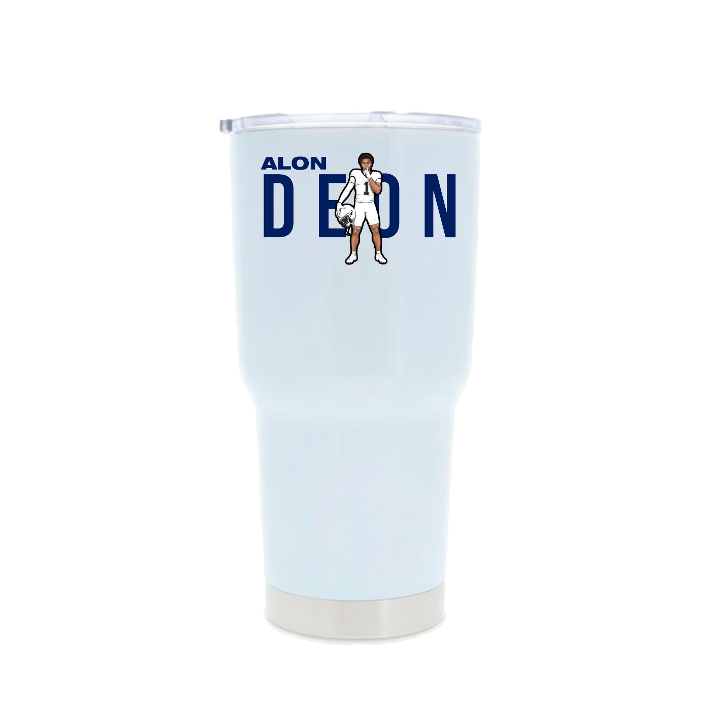 30oz Stainless Steel Tumbler — Player Name in White
